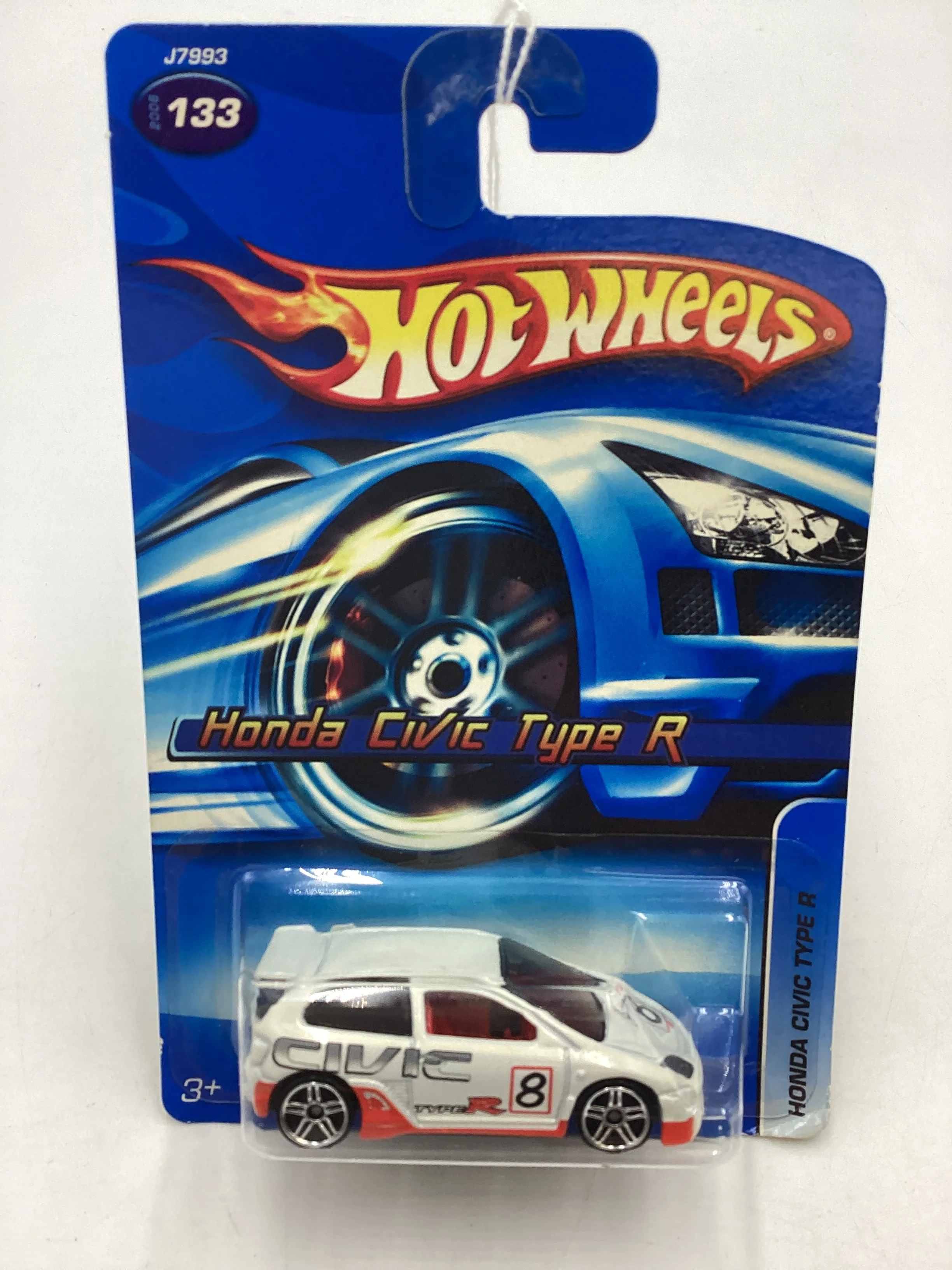 2006 Hot wheels #133 White Honda Civic Type R 78A - Image 2