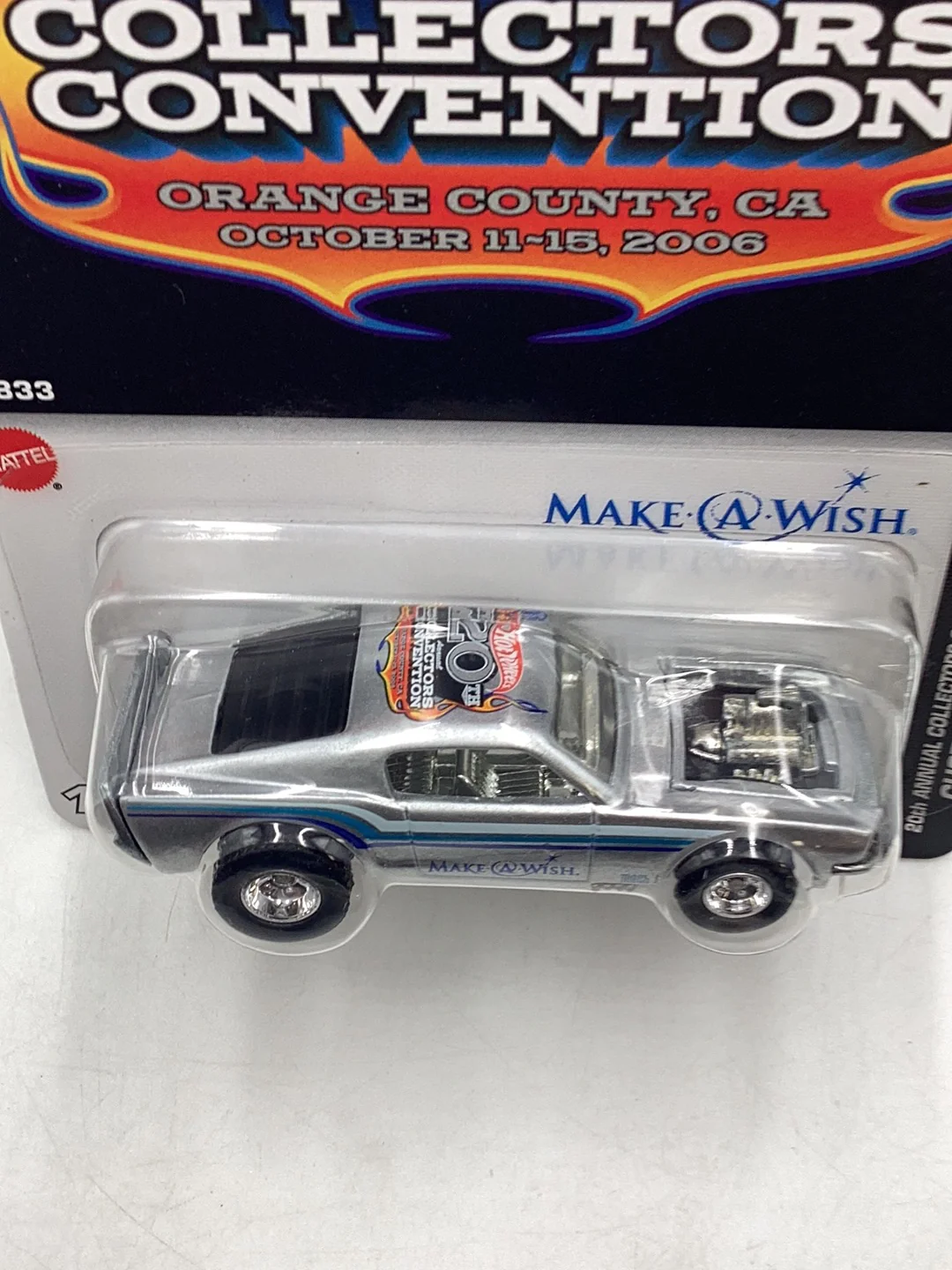 2006 Hot Wheels 20th Annual Convention Custom Mustang Make A Wish with protector - Image 6