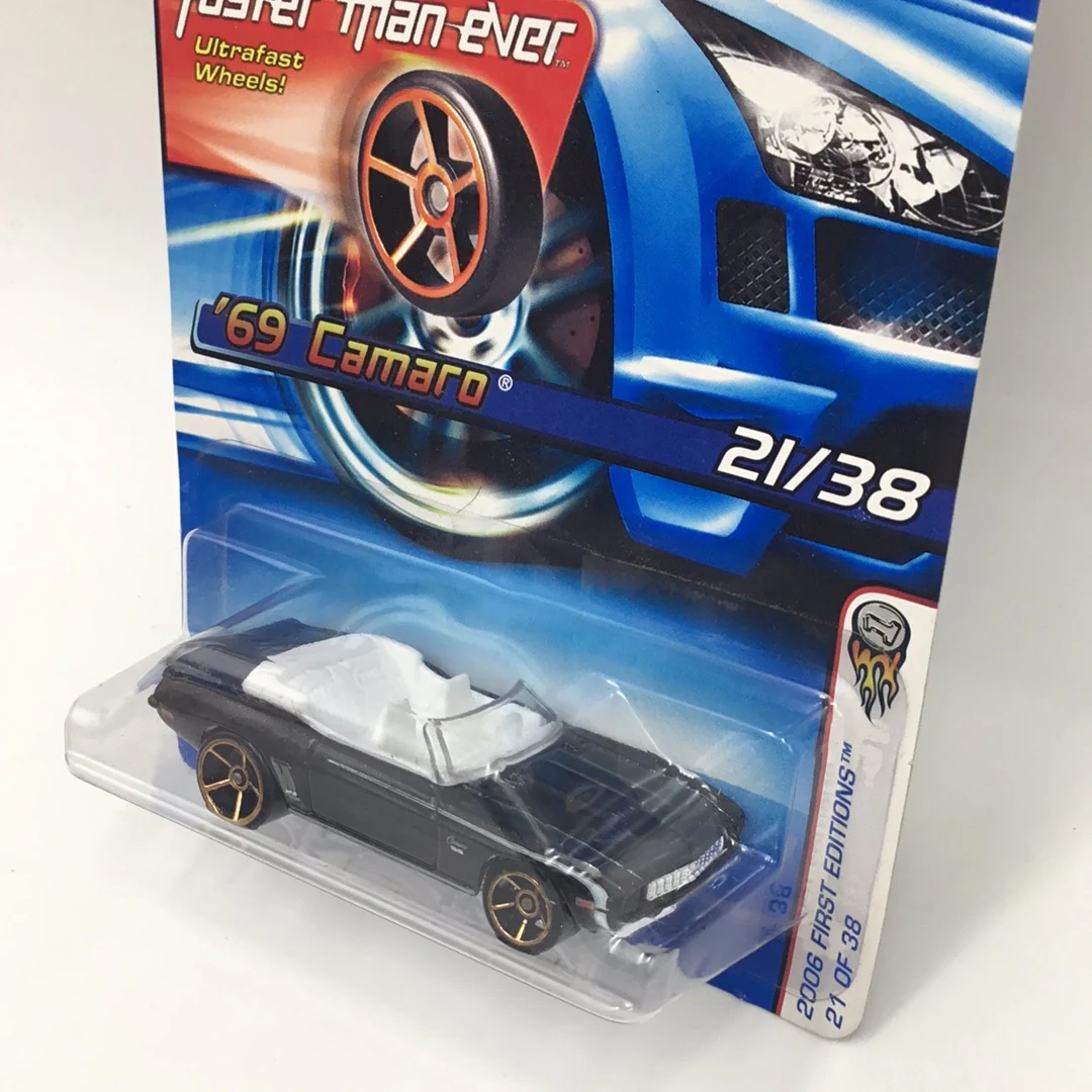 2006 Hot wheels #21 69 Camaro 21/38 Black first edition fte faster than ever 18D - Image 3