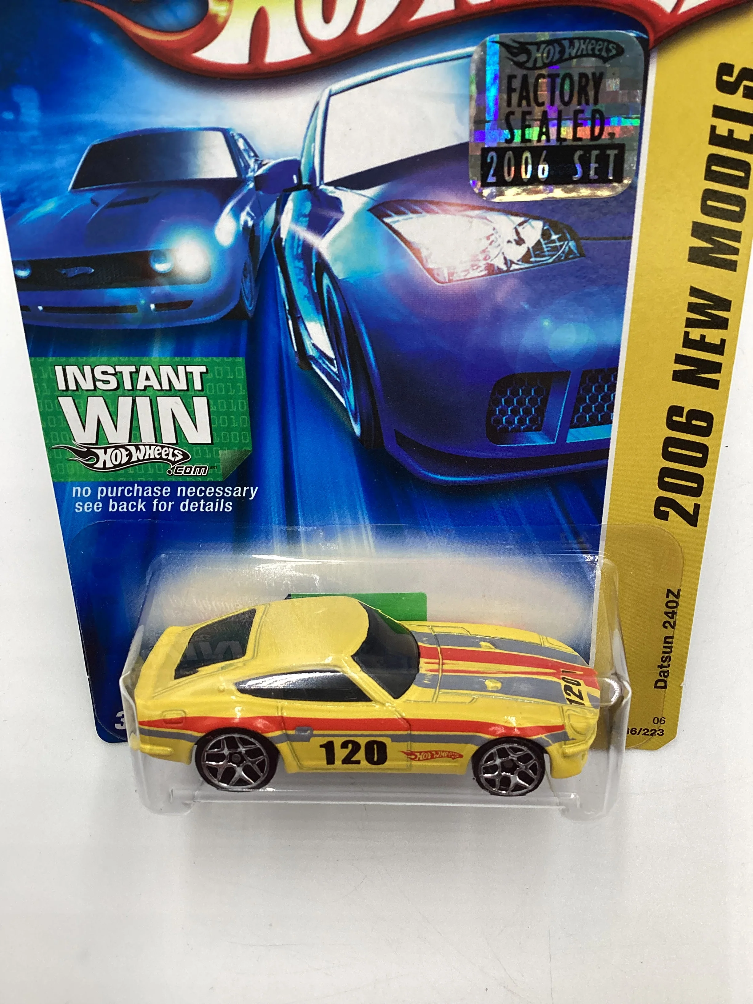 2006 Hot Wheels #36 Yellow Datsun 240Z Factory Sealed SR - Image 6
