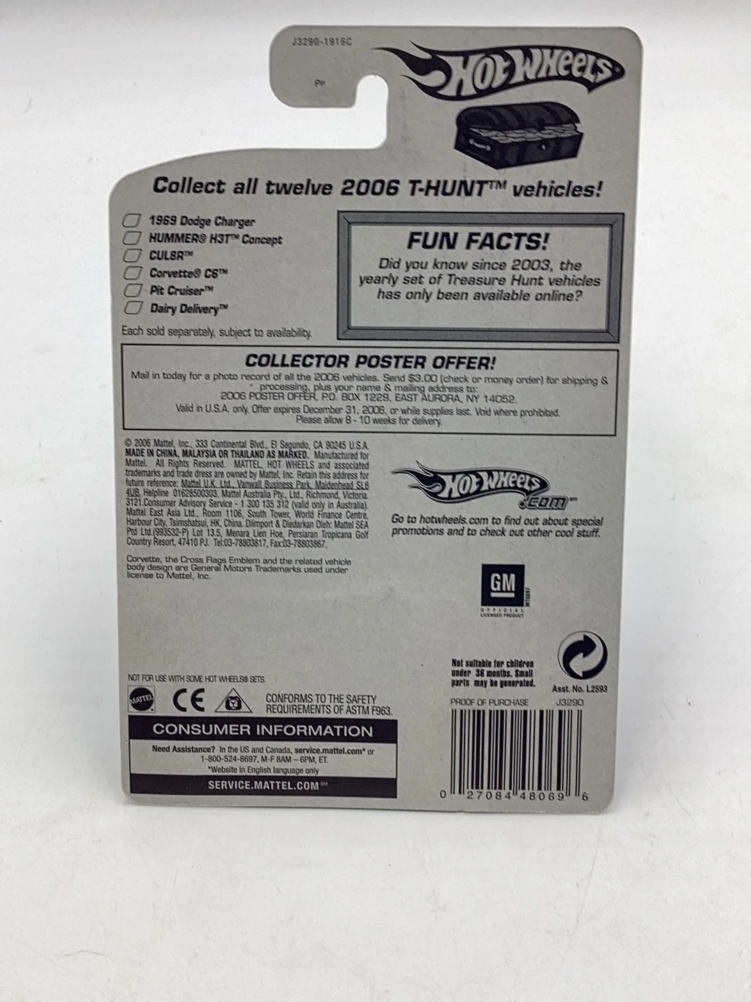 2006 Hot Wheels #48 Treasure Hunt Corvette C6 W/protector 66E - Image 6