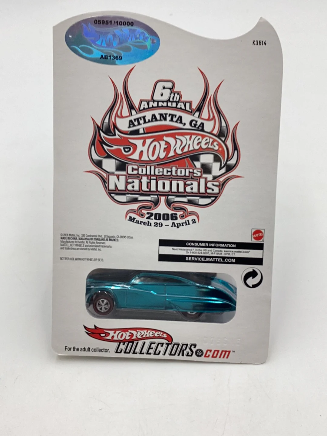 2006 hot wheels 6th annual collectors nationals Purple Passion 5951/10000 Convention series with protector - Image 6