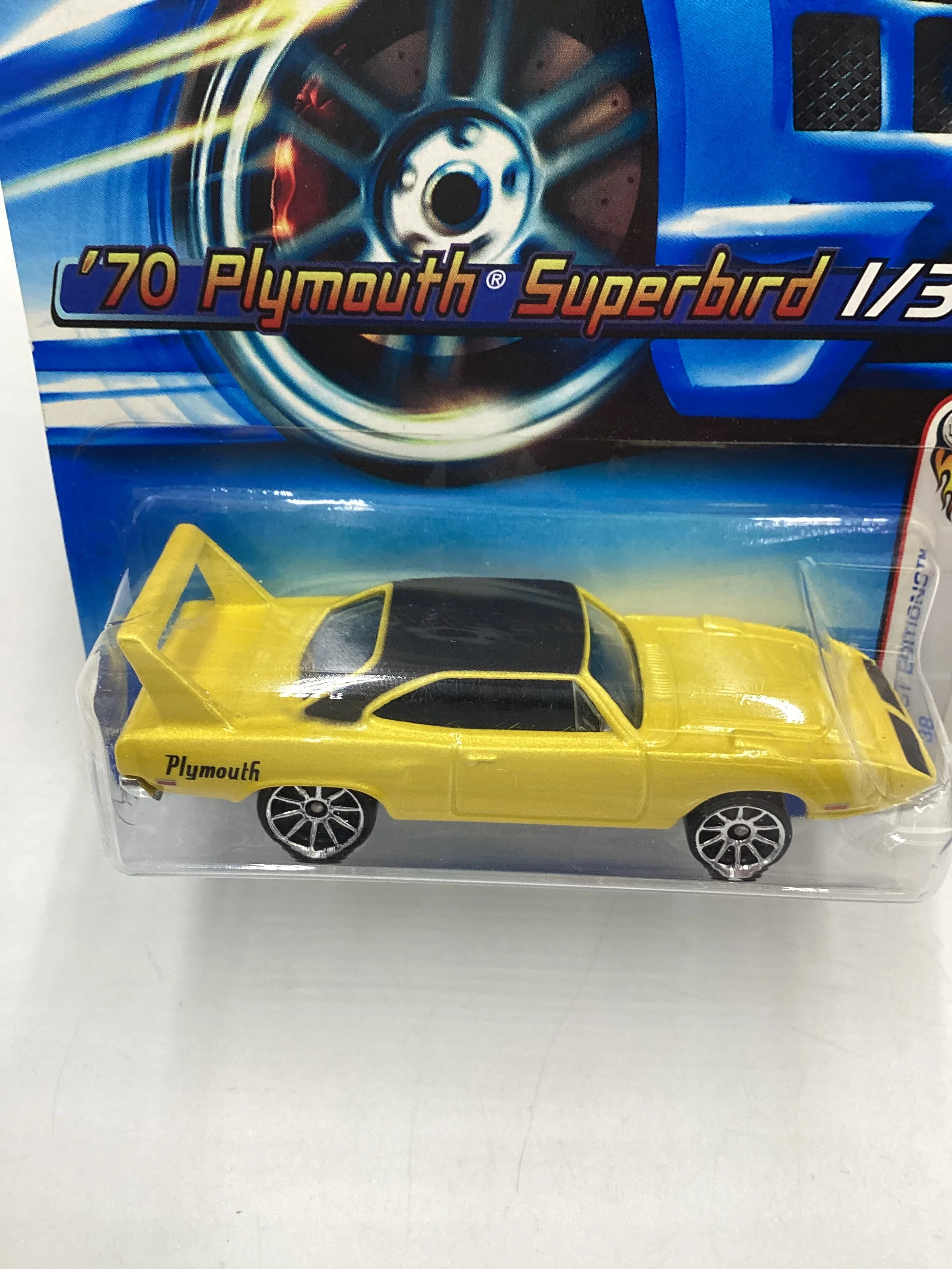 2006 Hot Wheels First Editions #001 70 Plymouth Superbird yellow 39C - Image 3