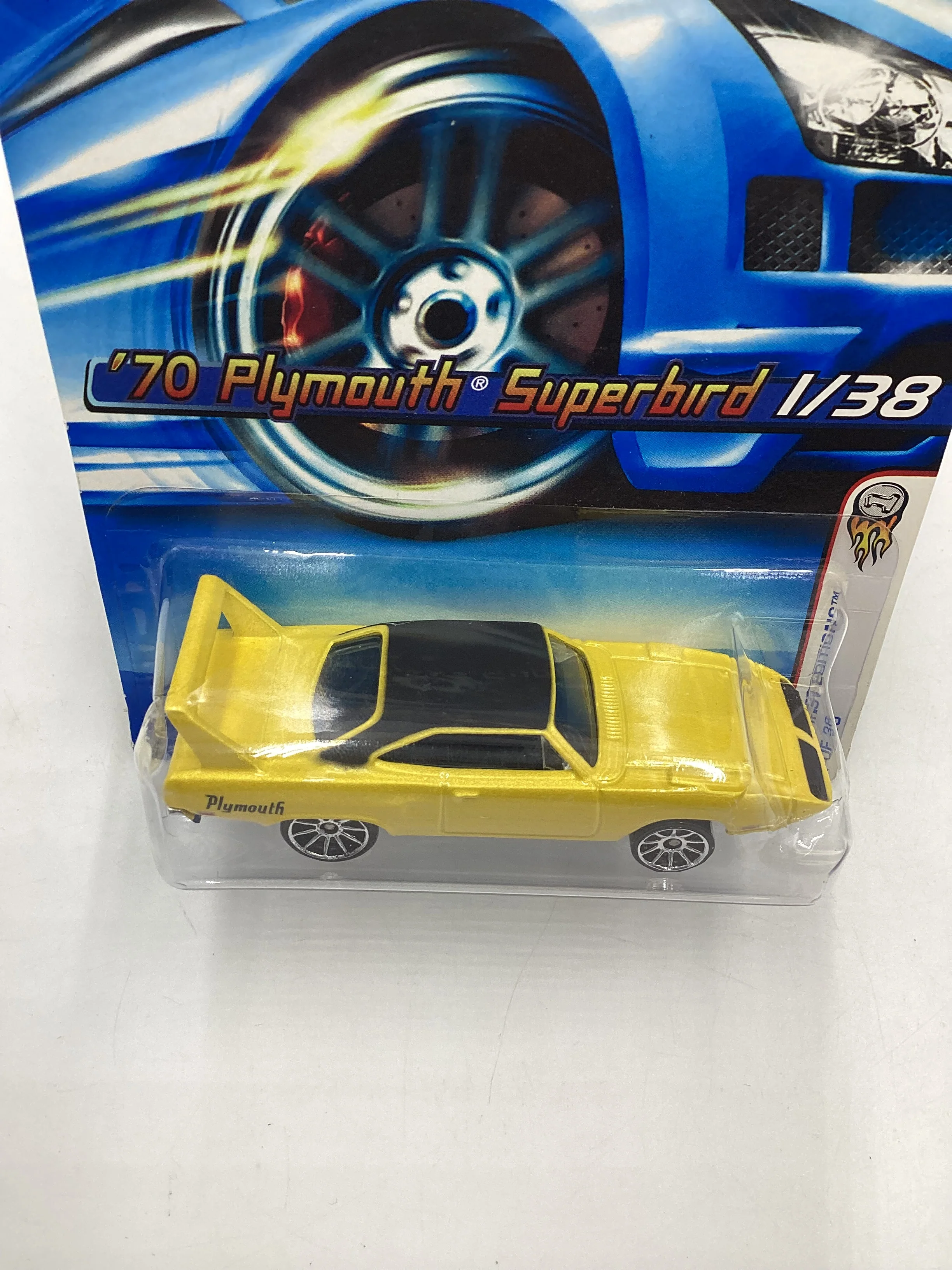 2006 Hot Wheels First Editions #001 70 Plymouth Superbird yellow 39C - Image 5