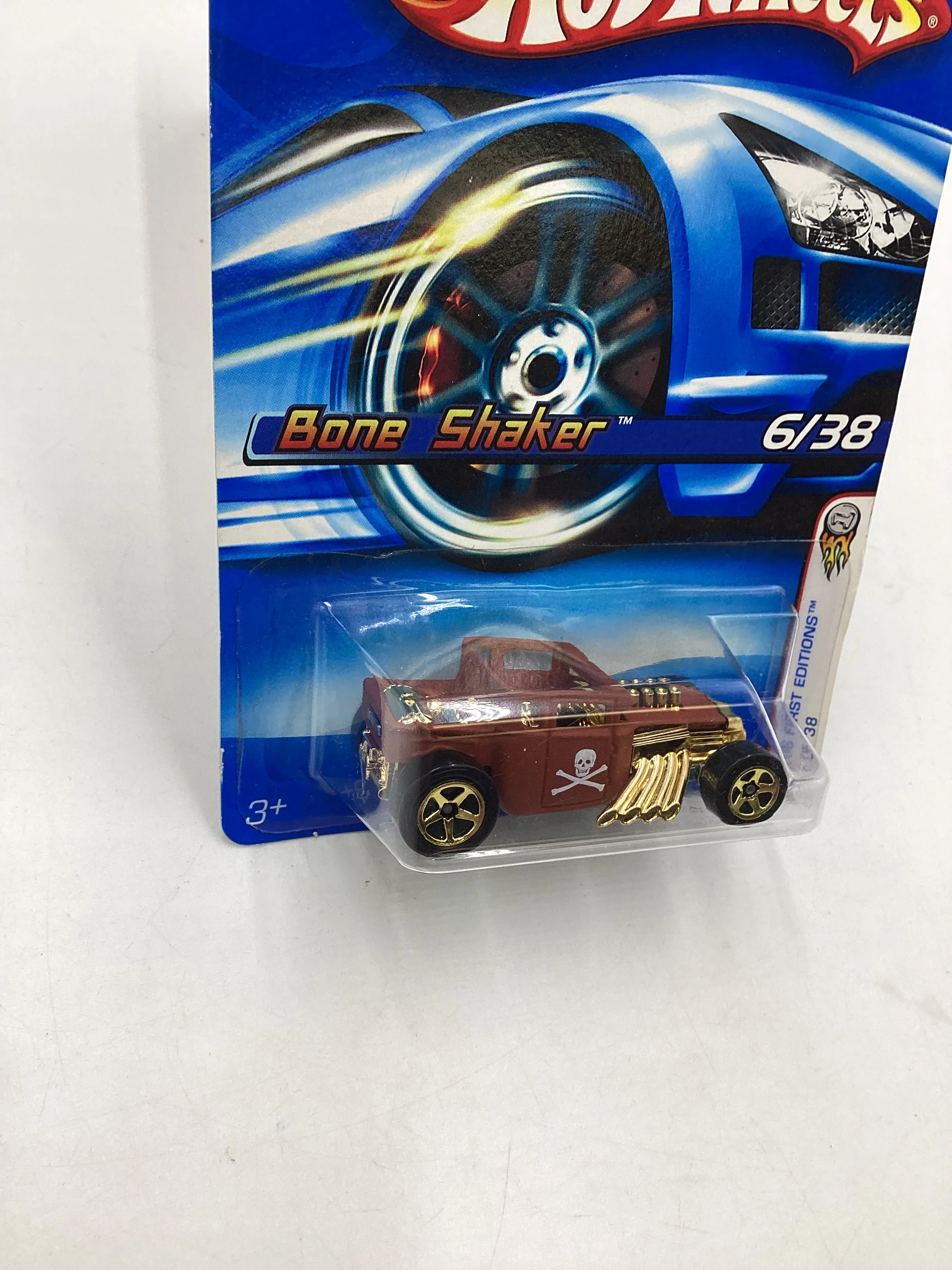 2006 Hot Wheels First Editions #006 Bone Shaker Brown/Gold 56D - Image 5