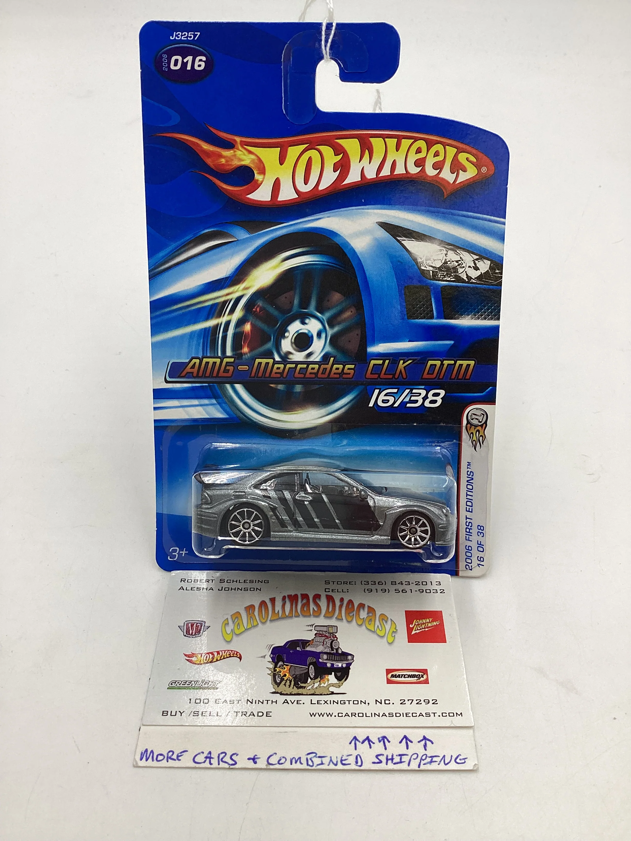 2006 Hot Wheels First Editions #016 AMG-Mercedes CLK DTM Silver 91B