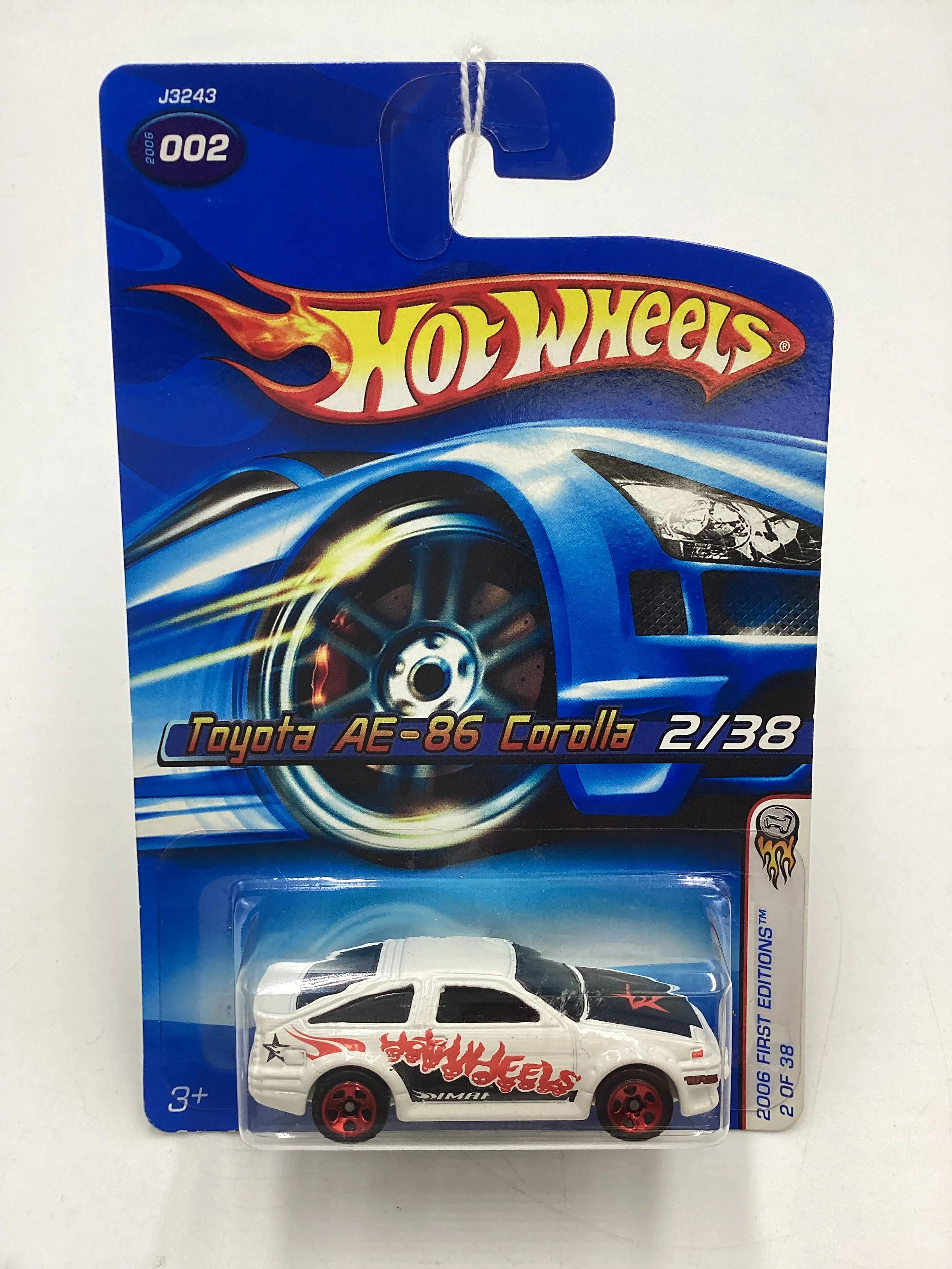 2006 Hot Wheels First Editions #2 Toyota AE-86 Corolla White 93D - Image 2