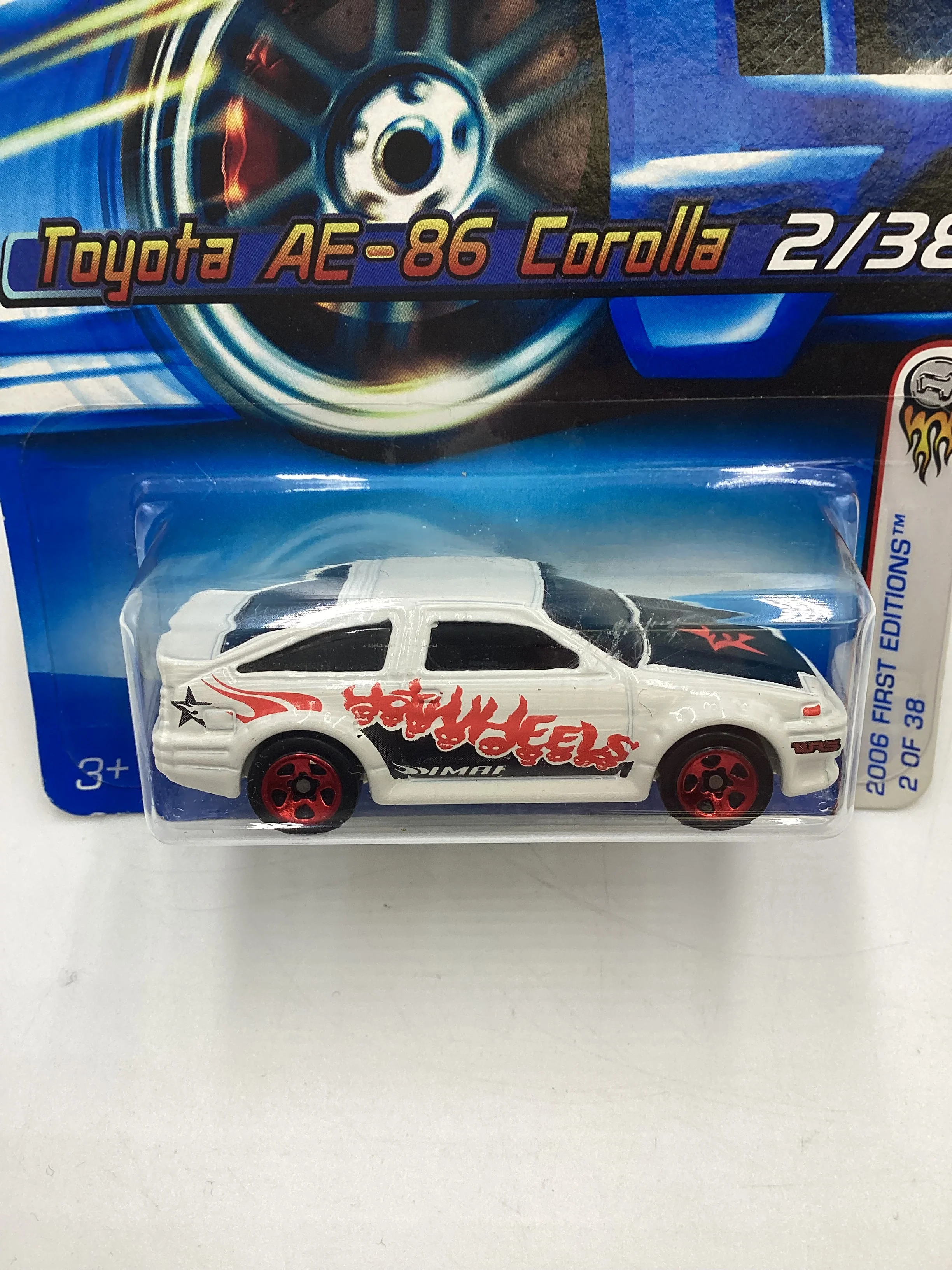 2006 Hot Wheels First Editions #2 Toyota AE-86 Corolla White 93D - Image 3