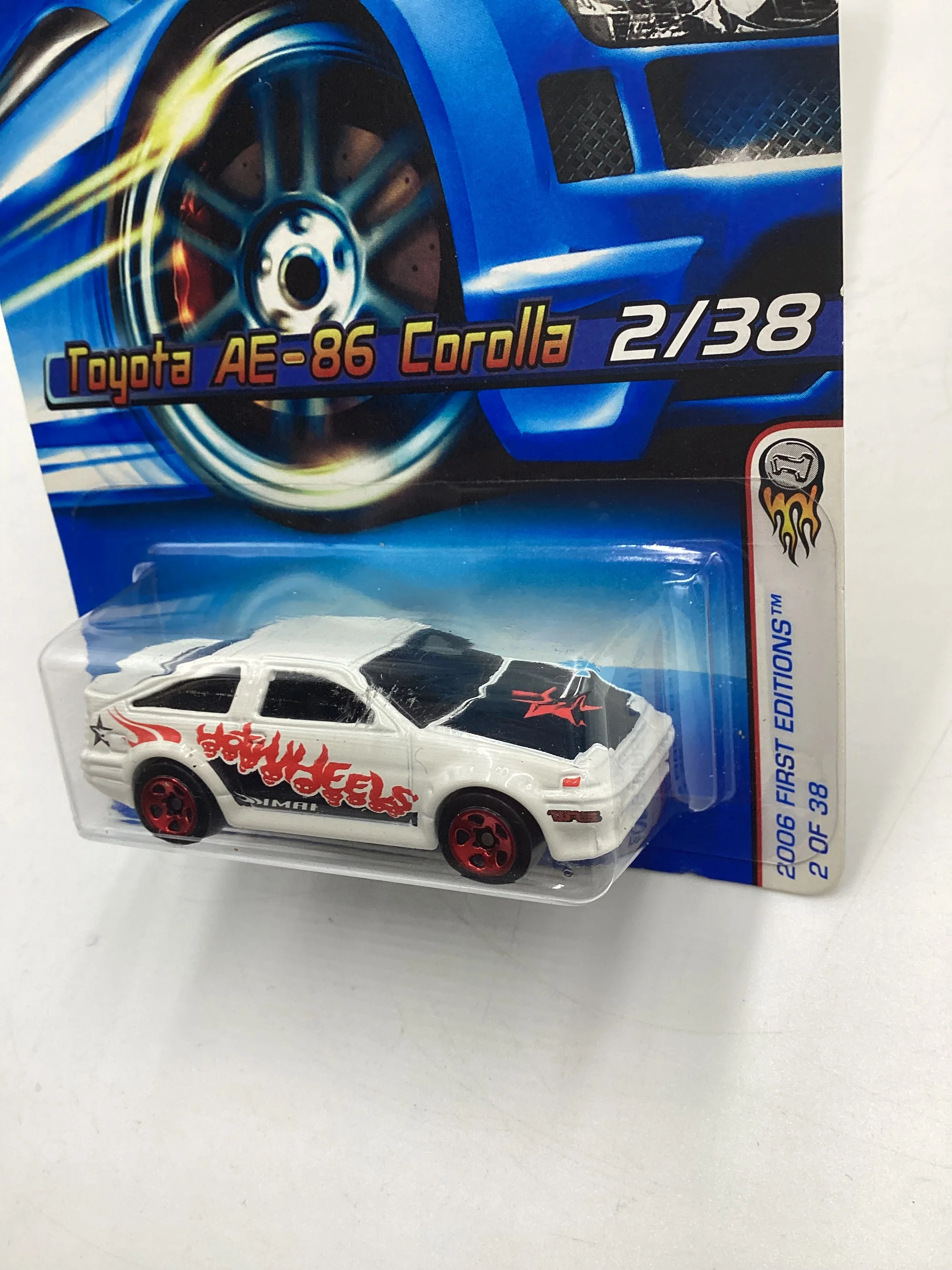 2006 Hot Wheels First Editions #2 Toyota AE-86 Corolla White 93D - Image 4