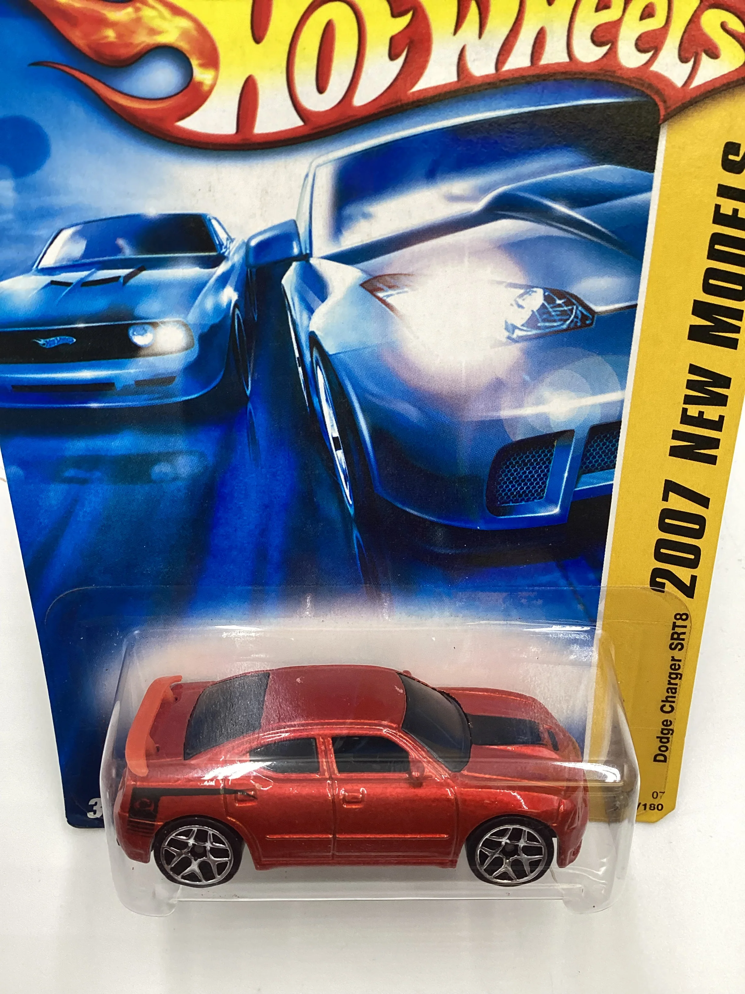 2007 Hot Wheels #007 Dodge Charger SRT8 Orange 37D - Image 6