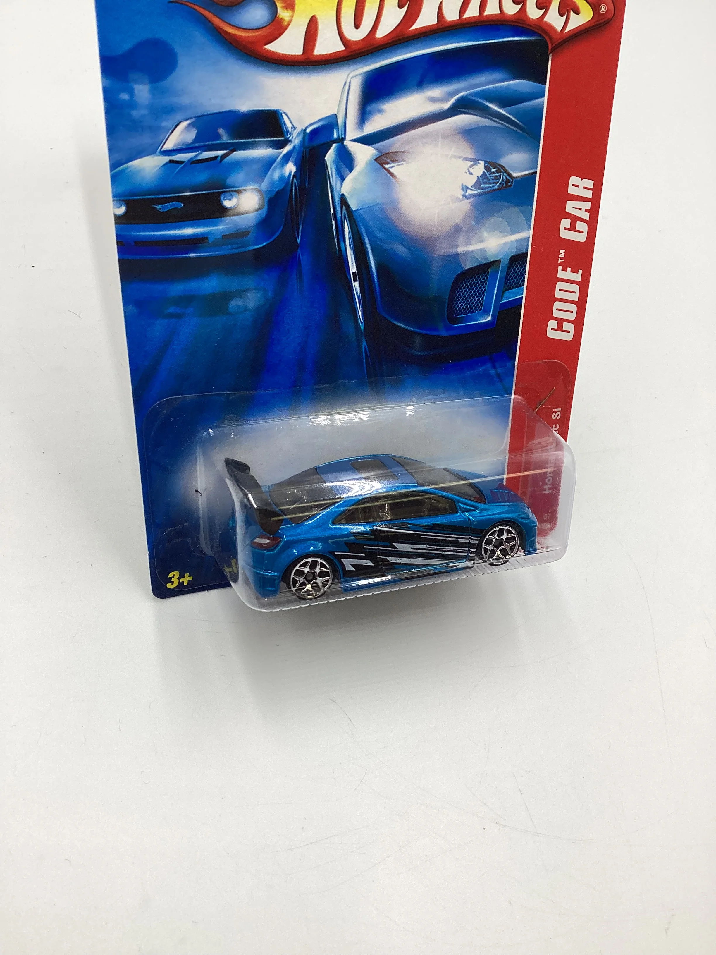 2007 Hot wheels #100 Code Cars Blue Honda Civic Si SR - Image 5