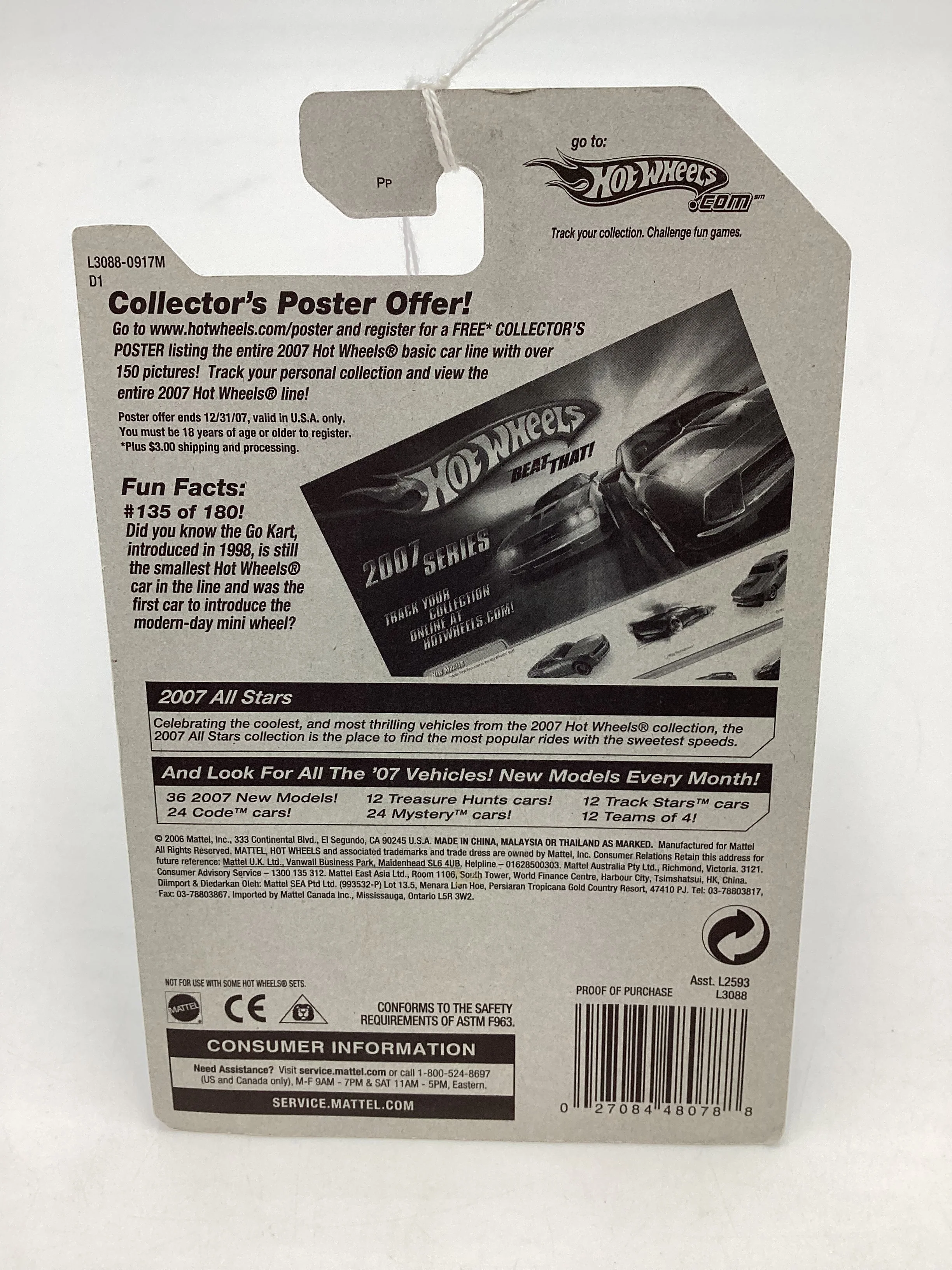 2007 Hot Wheels #135 Go Kart antifreeze Walmart exclusive - Image 7