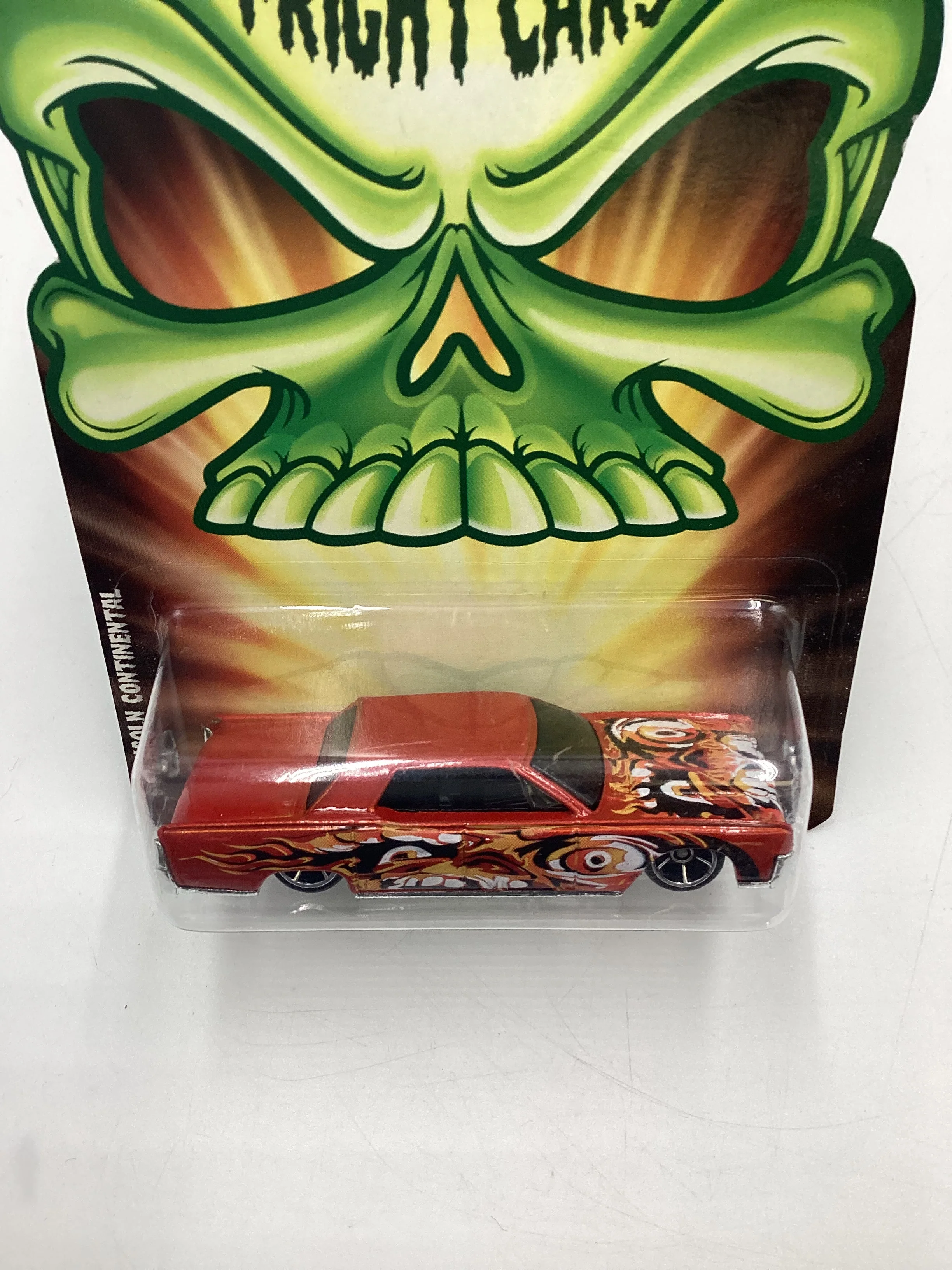 2008 Hot Wheels Fright Cars 64 Lincoln Continental Orange 154H - Image 6