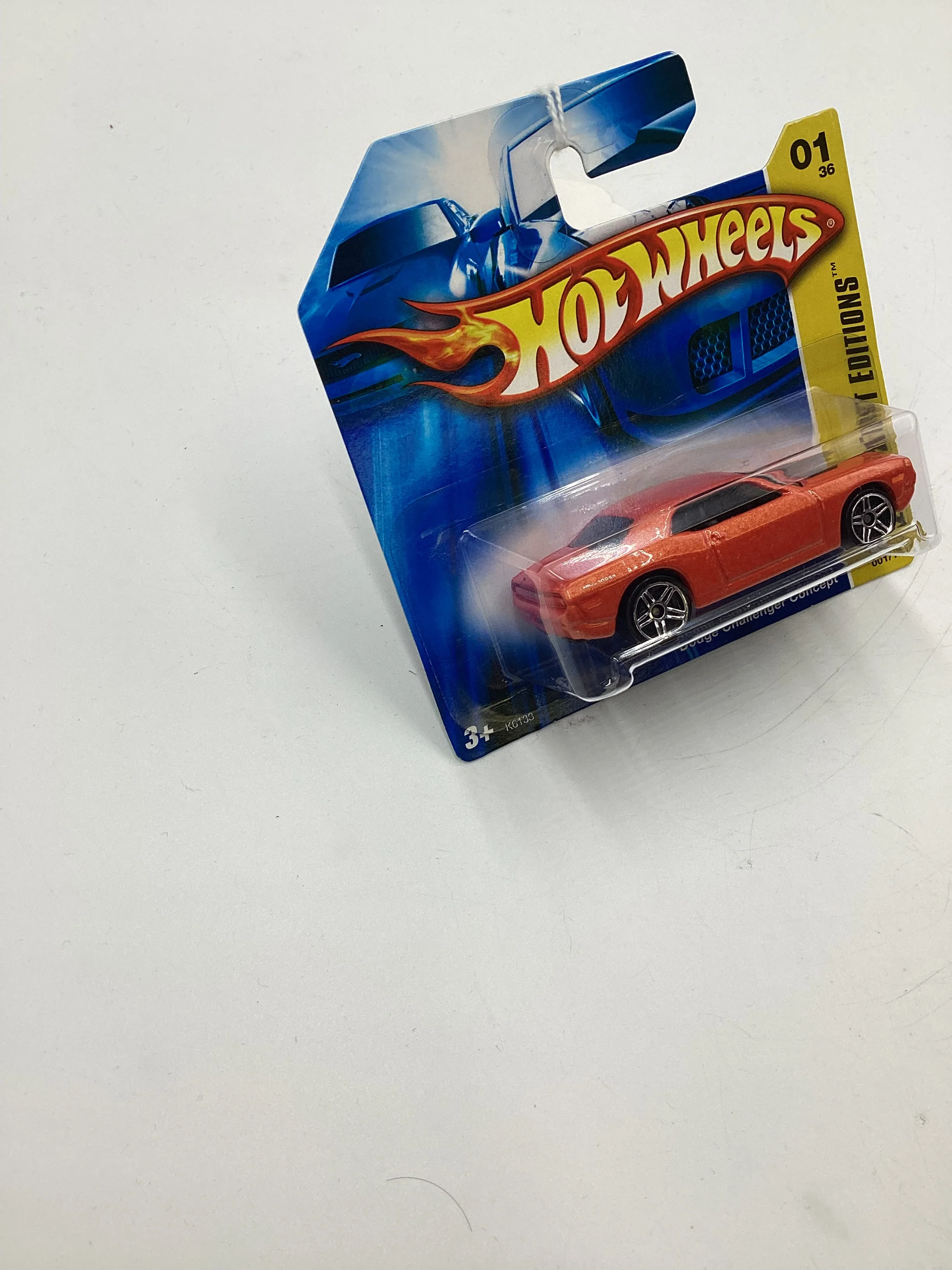 2007 Hot Wheels New Models #1 Dodge Challenger Concept Orange Short Card 46A - Image 5