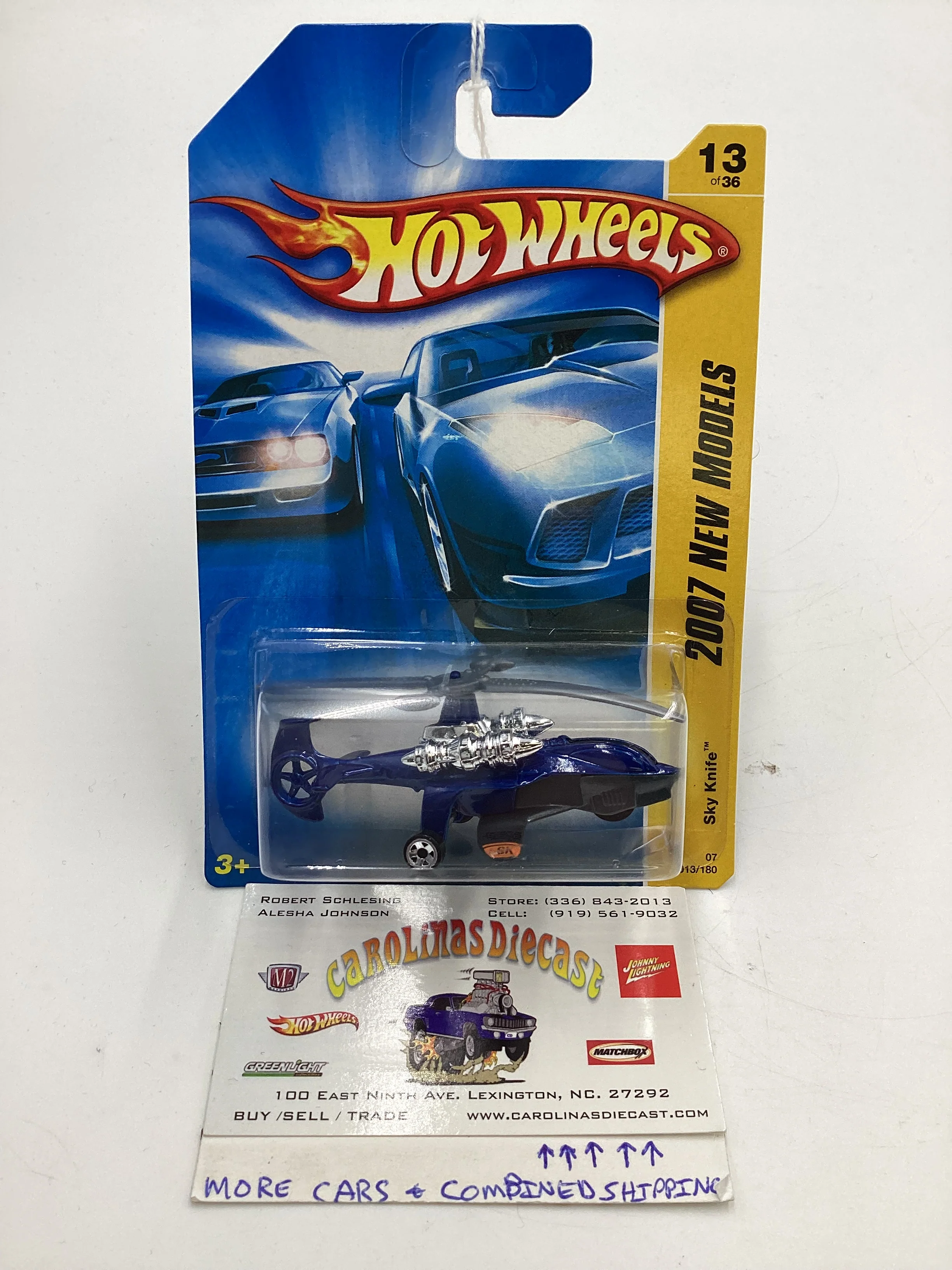 2007 Hot Wheels New Models #13 Sky Knife Blue AAA5