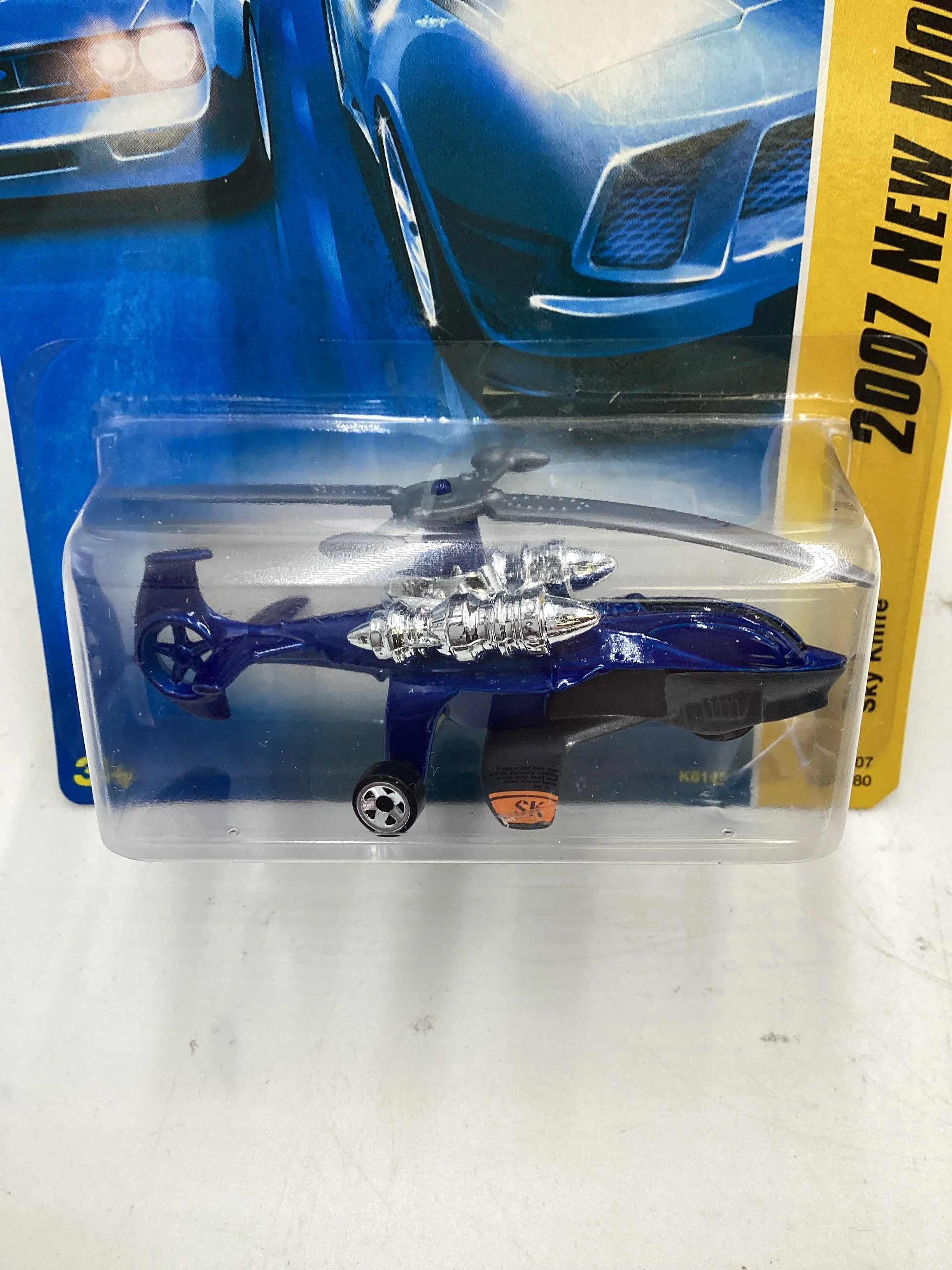2007 Hot Wheels New Models #13 Sky Knife Blue AAA5 - Image 3