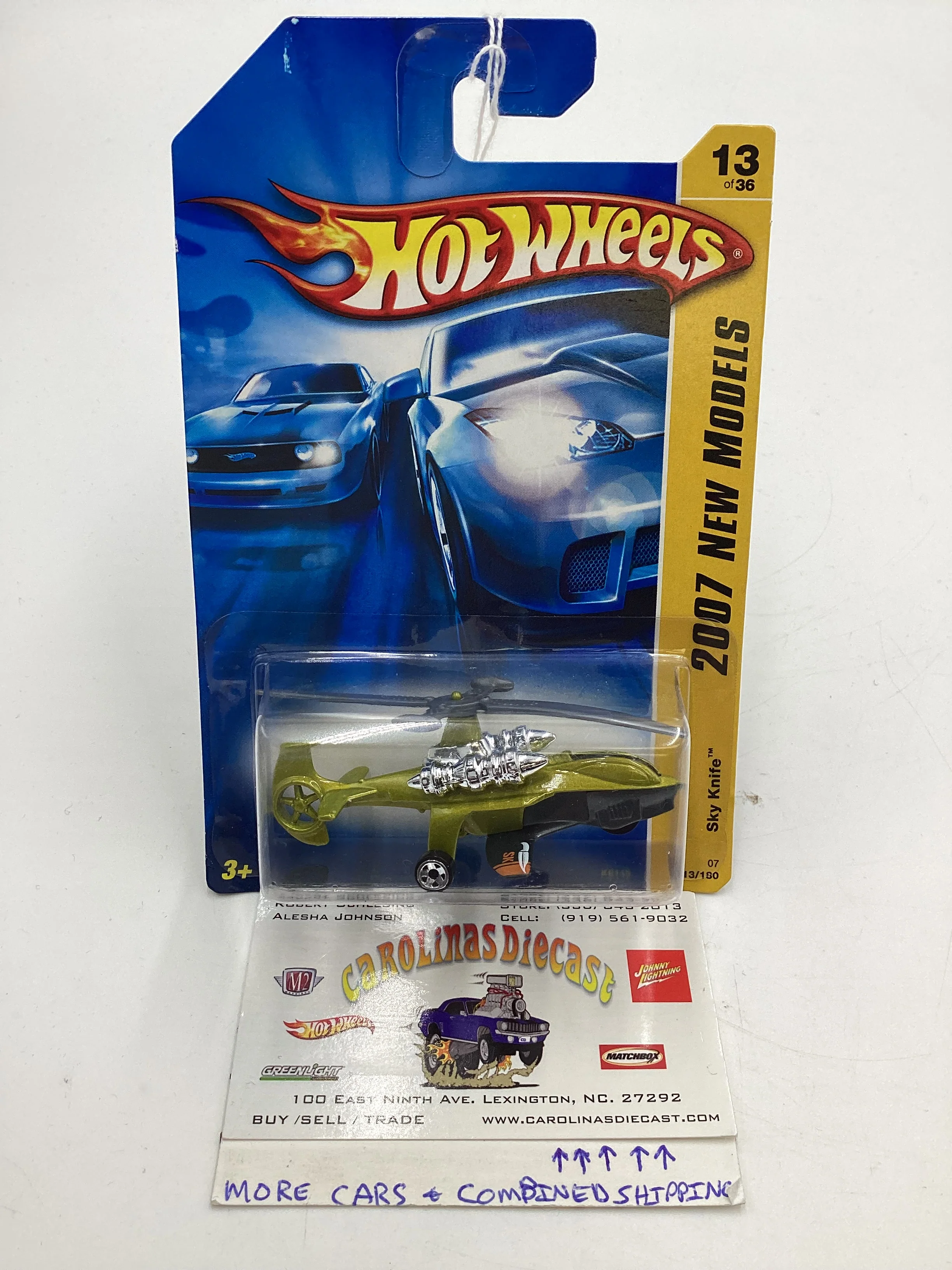 2007 Hot Wheels New Models #13 Sky Knife Green AAA5
