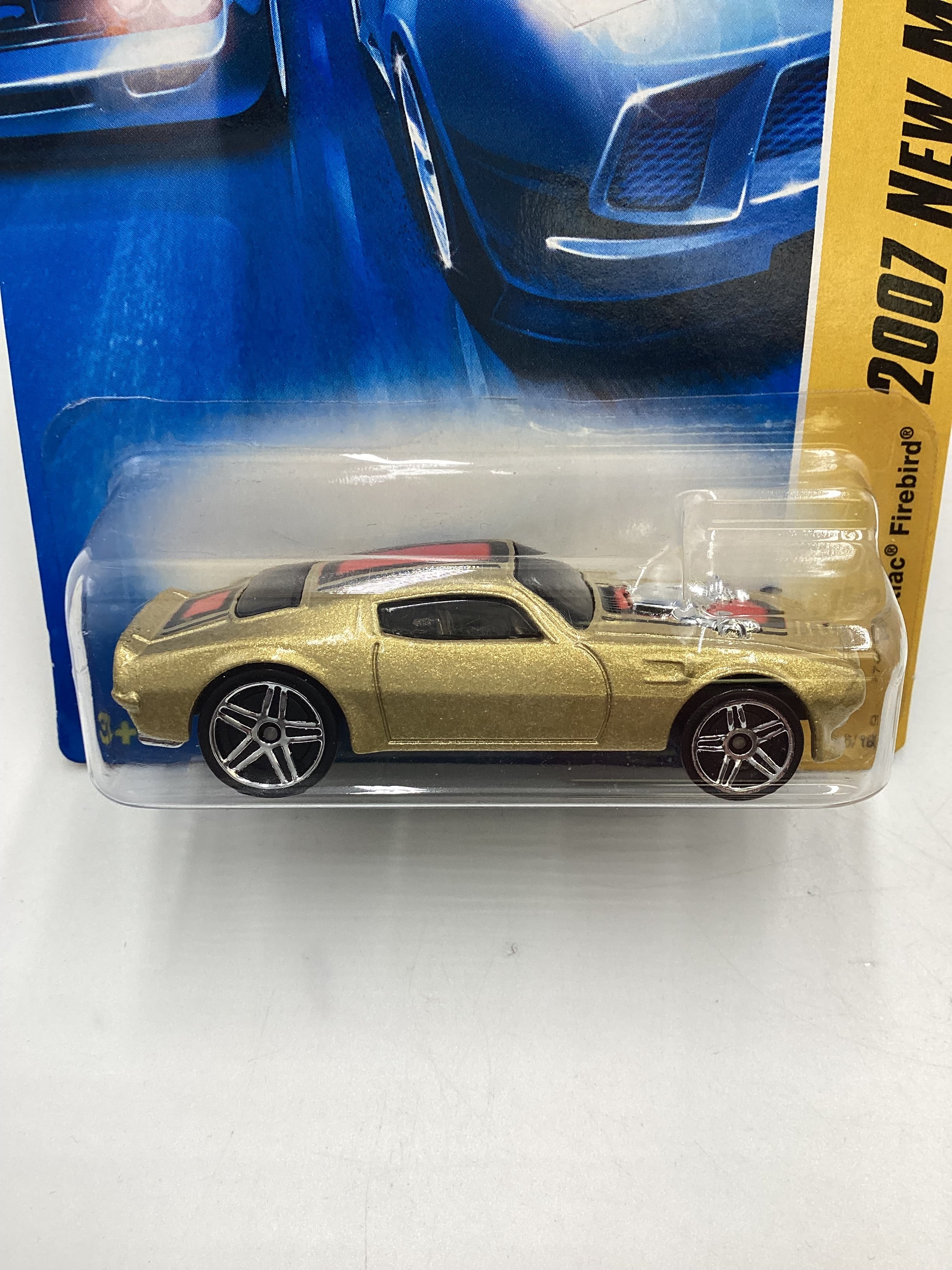 2007 Hot Wheels New Models #16 70 Pontiac Firebird Gold 54H - Image 3