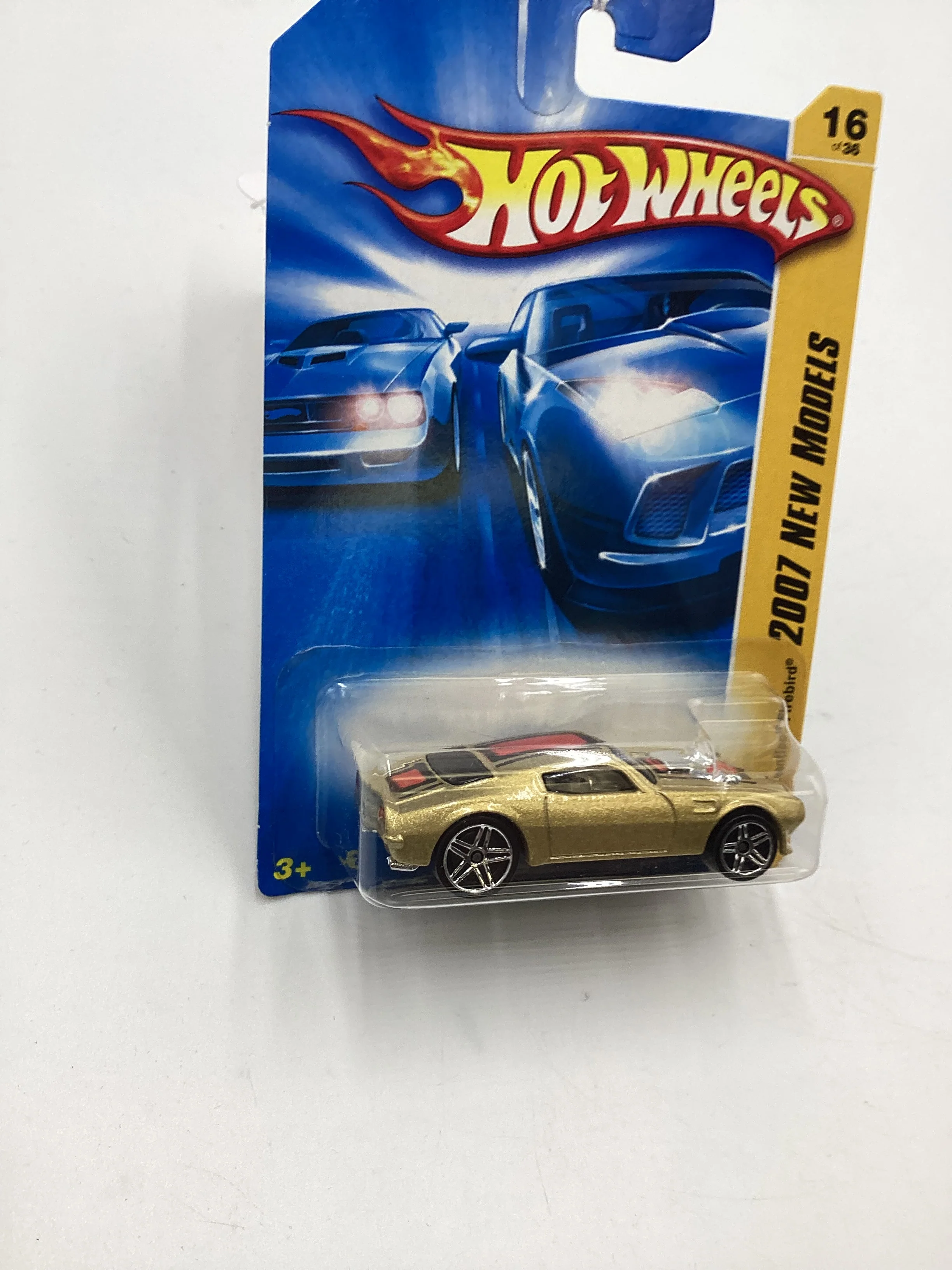 2007 Hot Wheels New Models #16 70 Pontiac Firebird Gold 54H - Image 5