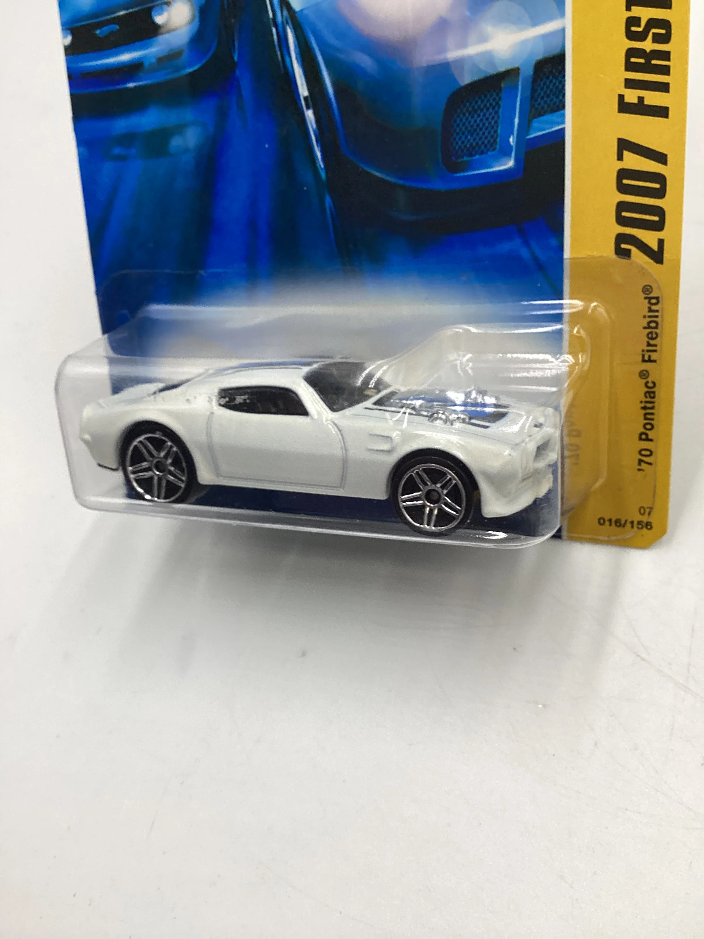 2007 Hot Wheels New Models #16 70 Pontiac Firebird White 57H - Image 4