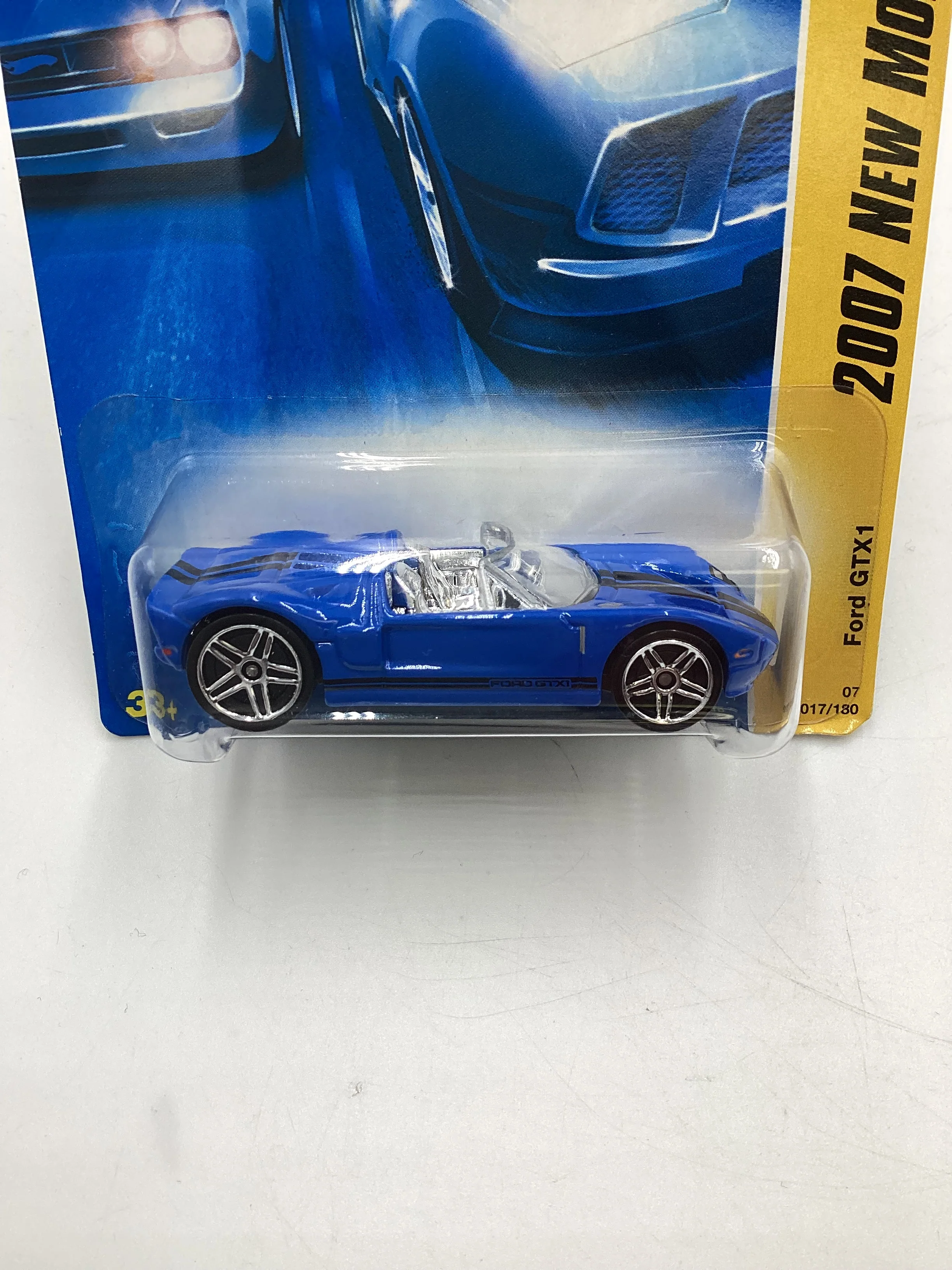 2007 Hot Wheels New Models #17 Ford GTX1 Blue OH5 Wheels 25D - Image 3