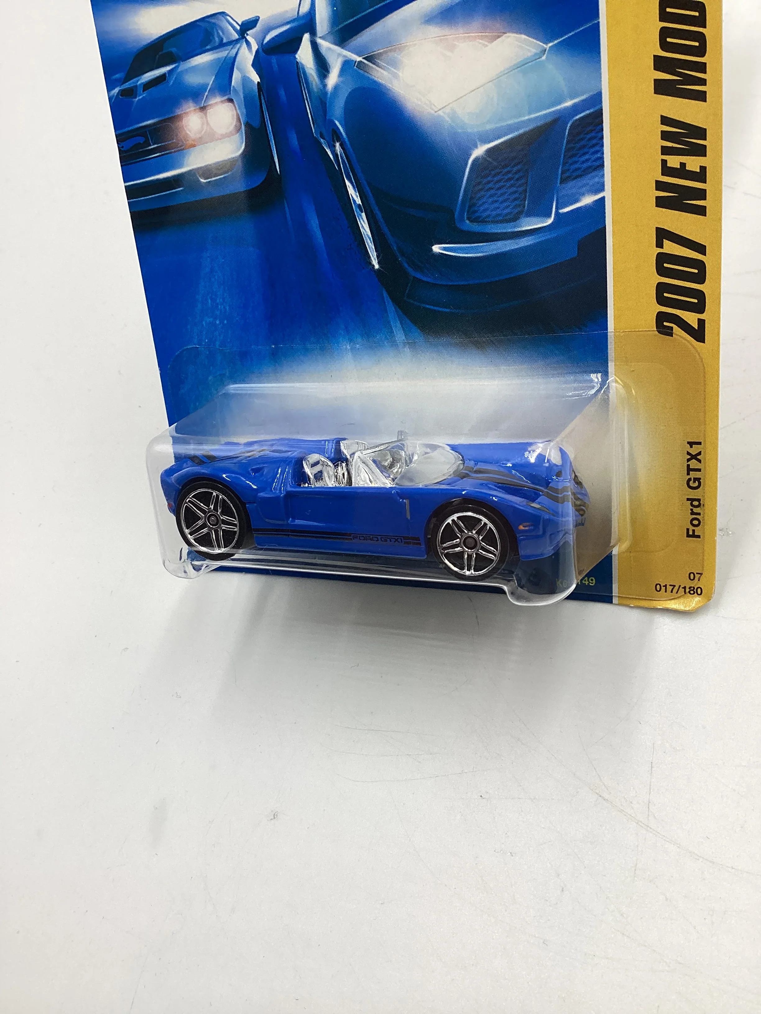 2007 Hot Wheels New Models #17 Ford GTX1 Blue OH5 Wheels 25D - Image 4