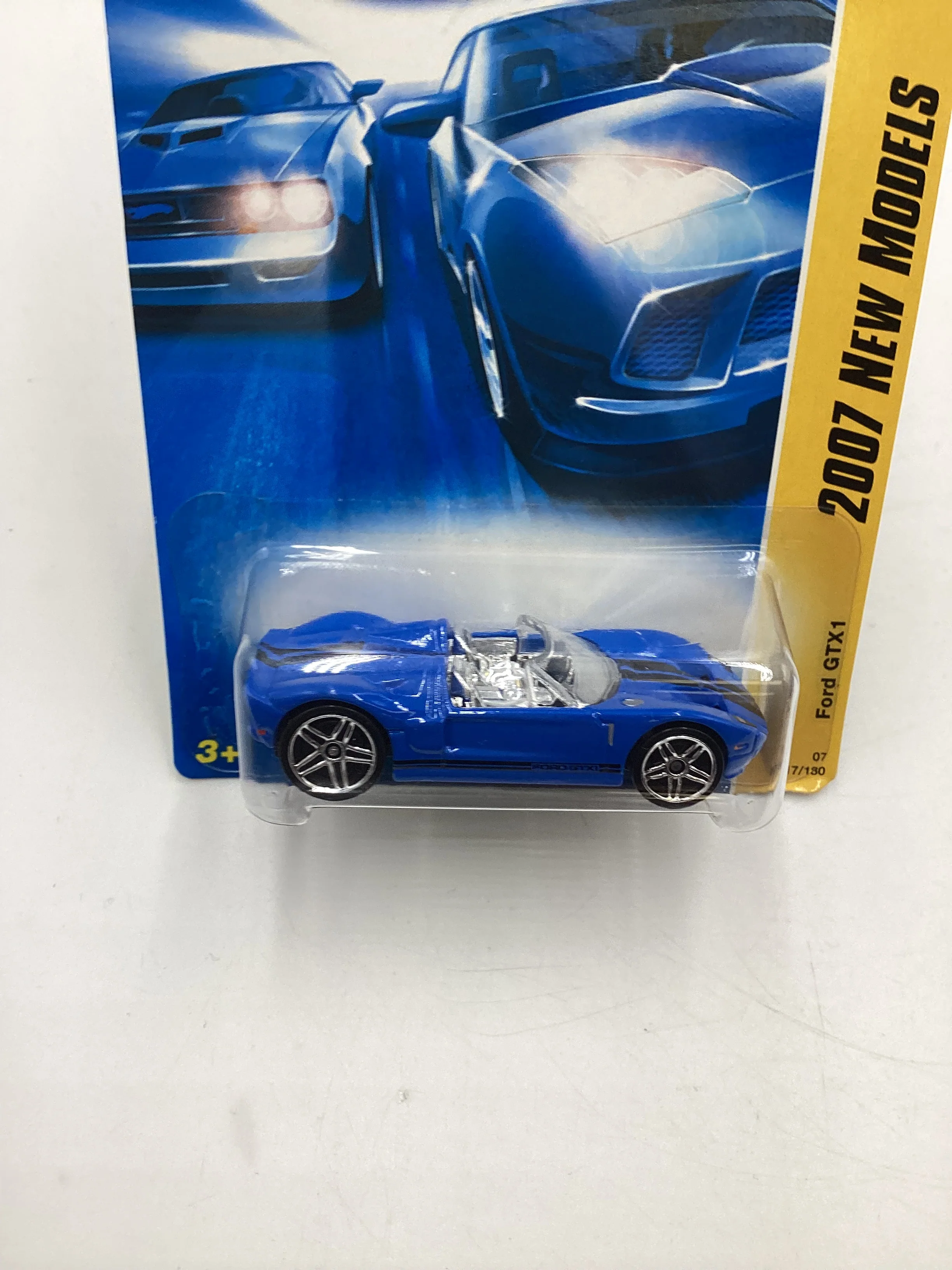 2007 Hot Wheels New Models #17 Ford GTX1 Blue OH5 Wheels 25D - Image 6