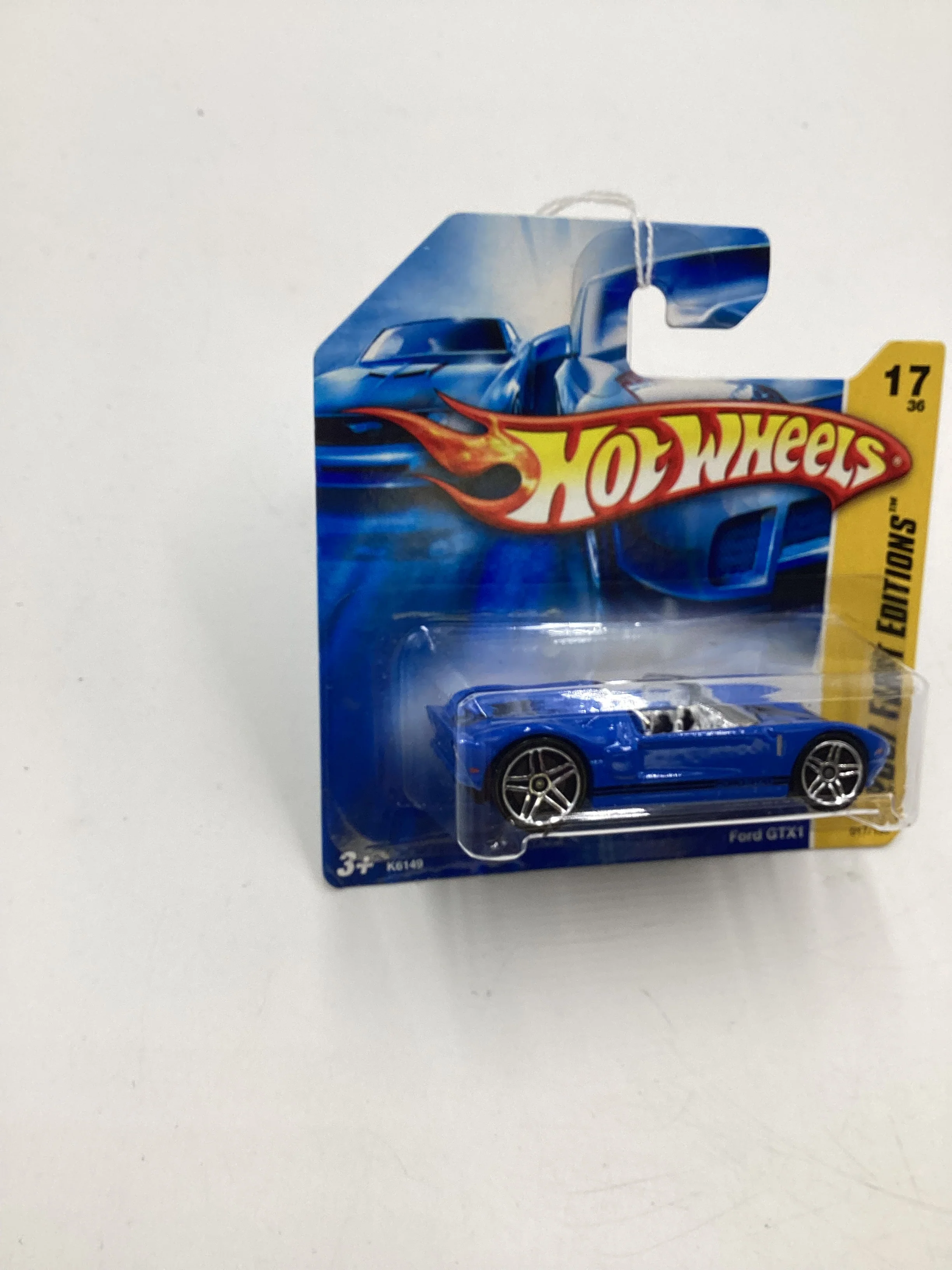 2007 Hot Wheels New Models #17 Ford GTX1 Blue PR5 Wheels Short Card 25D - Image 5