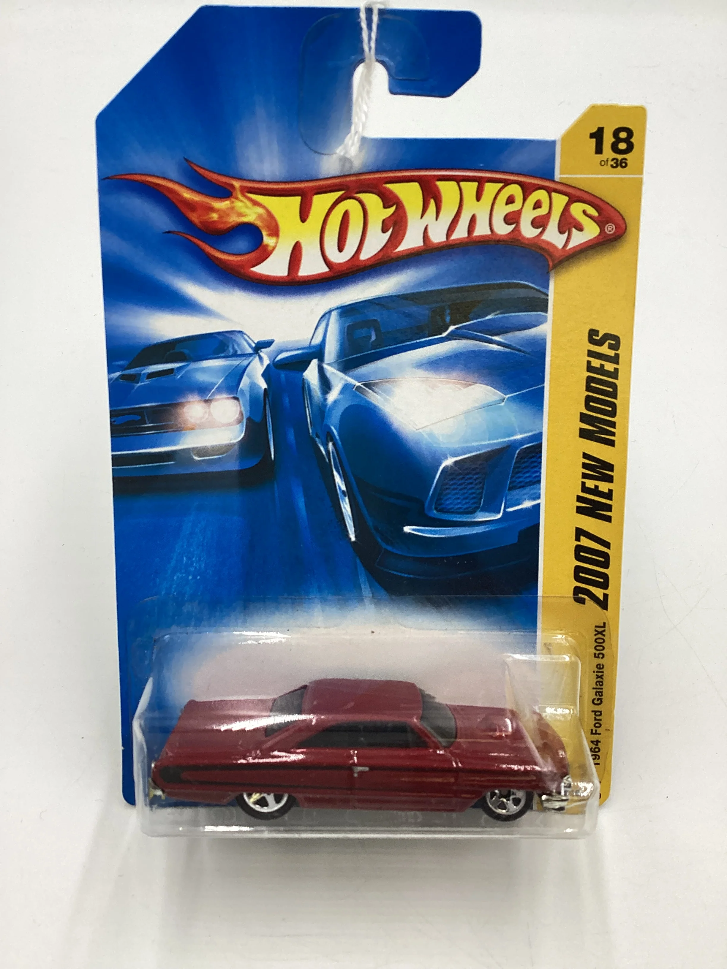 2007 Hot Wheels New Models #18 1964 Ford Galaxie 500XL Red 26D - Image 2