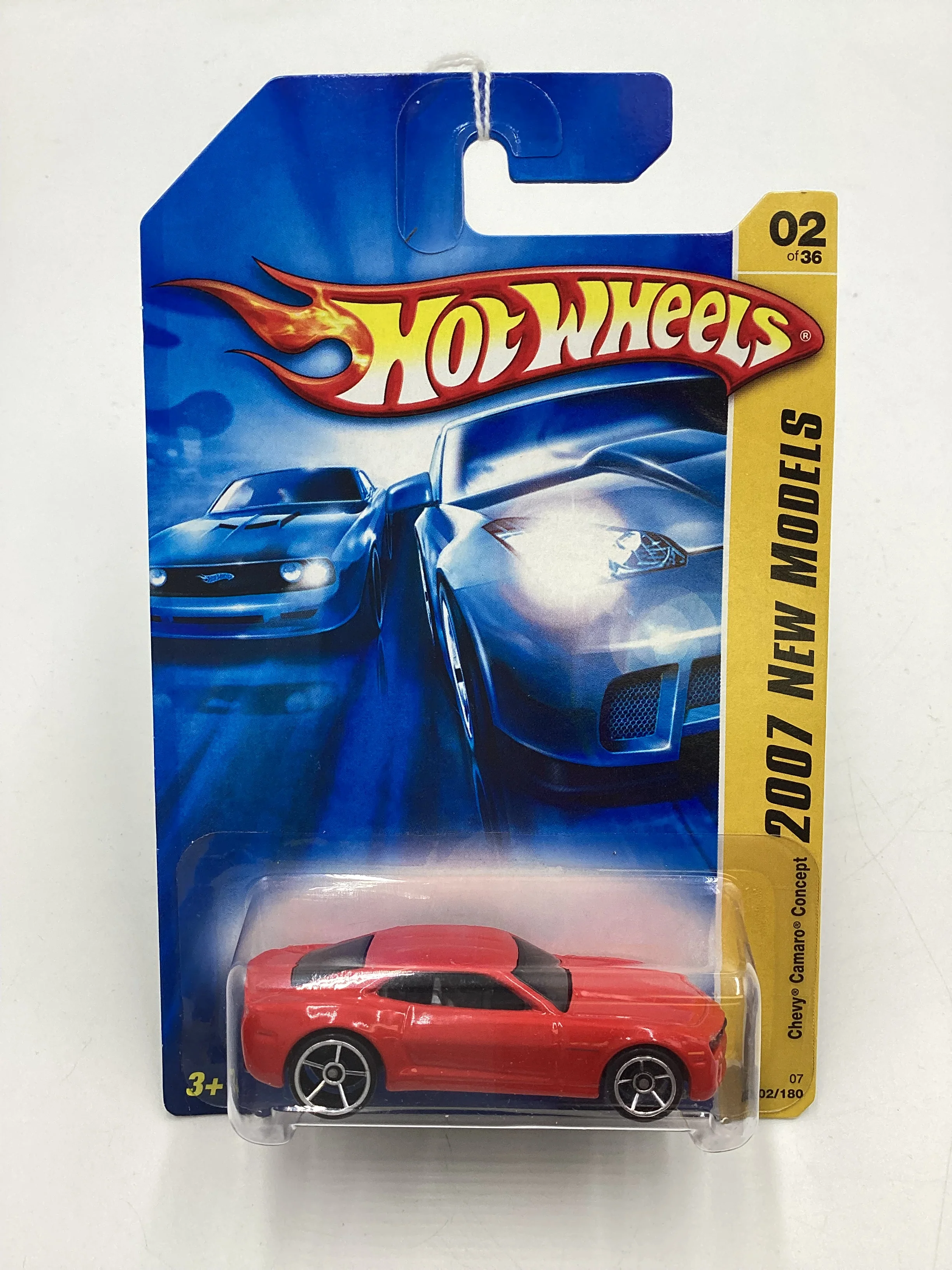 2007 Hot Wheels New Models #2 Chevy Camaro Concept Red 2A - Image 2