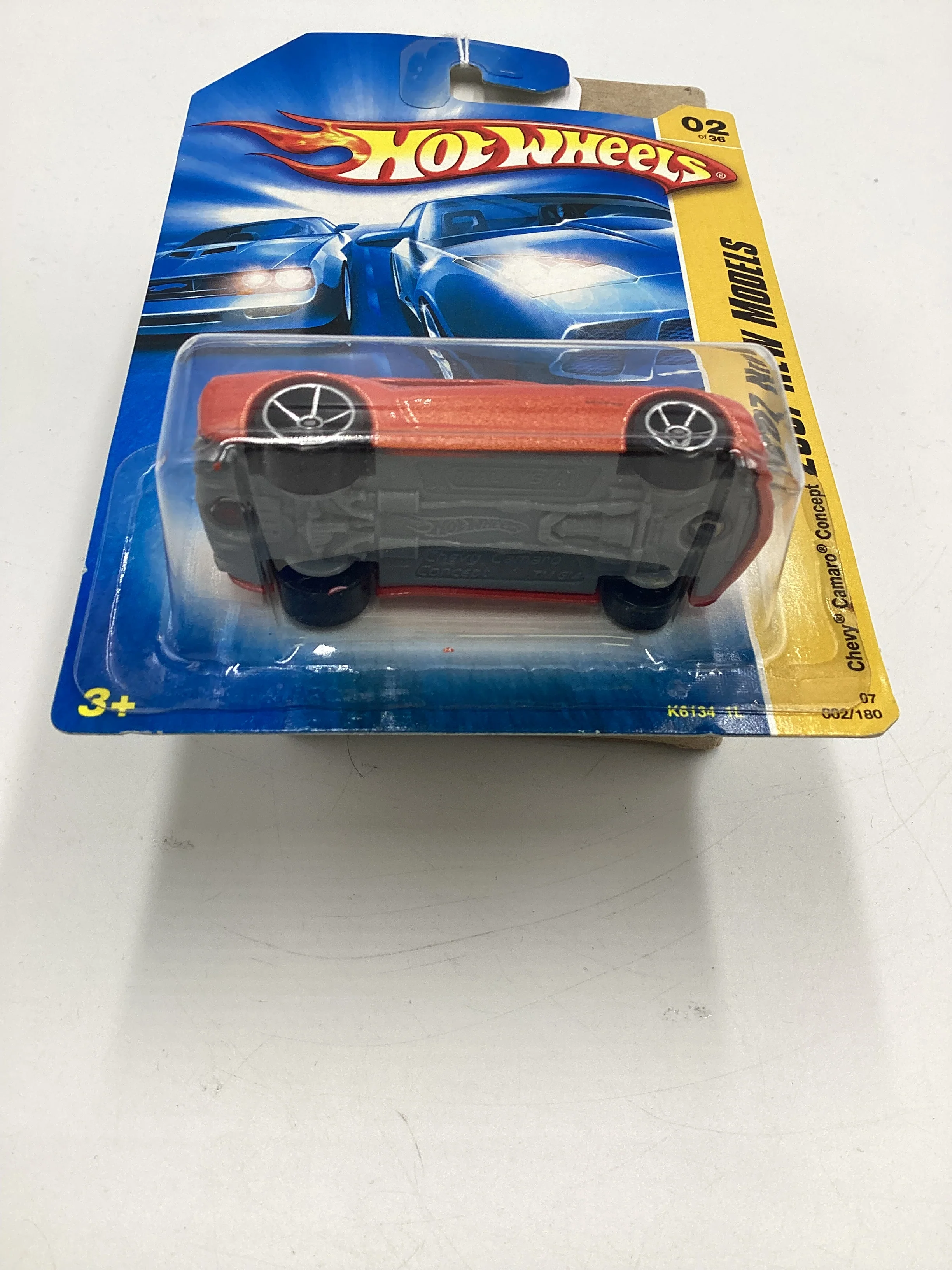 2007 Hot Wheels New Models #2 Chevy Camaro Concept Orange 2A - Image 6