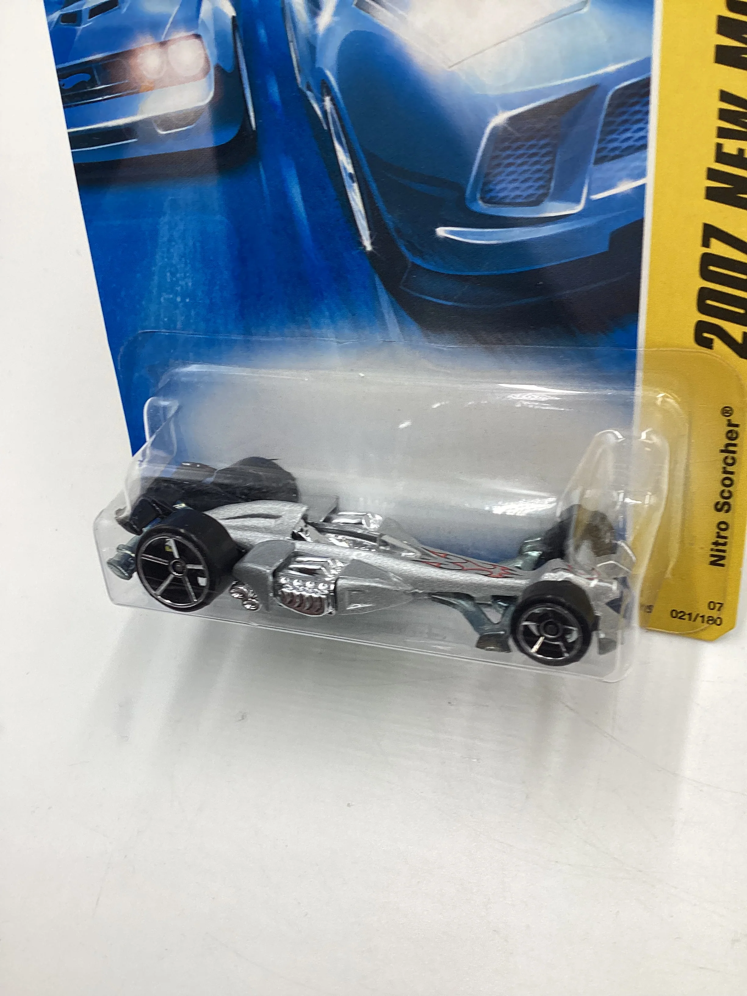 2007 Hot Wheels New Models #21 Nitro Scorcher Silver ii2 - Image 4