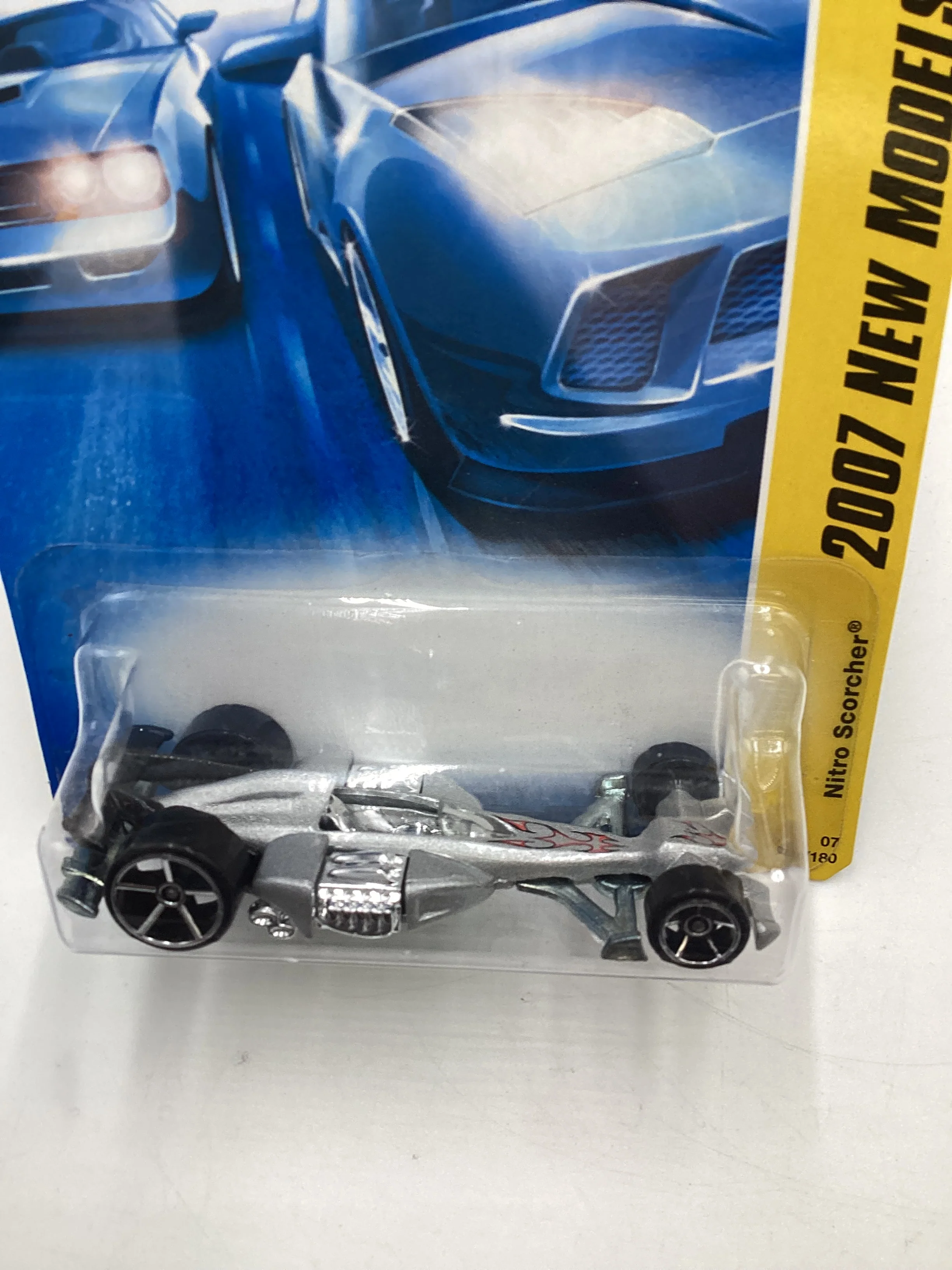 2007 Hot Wheels New Models #21 Nitro Scorcher Silver ii2 - Image 6