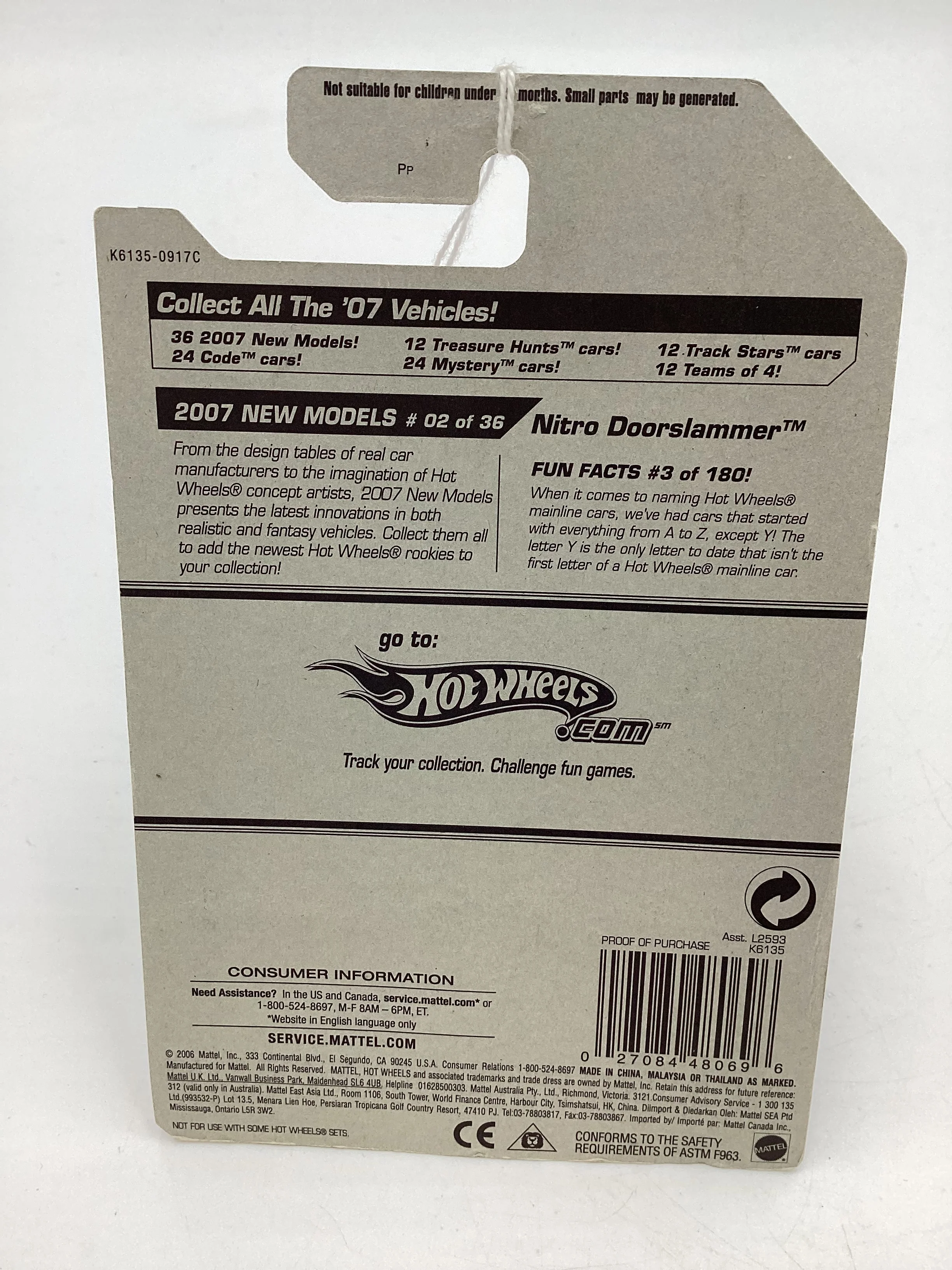 2007 Hot Wheels New Models #3 Nitro Doorslammer ii5 - Image 8