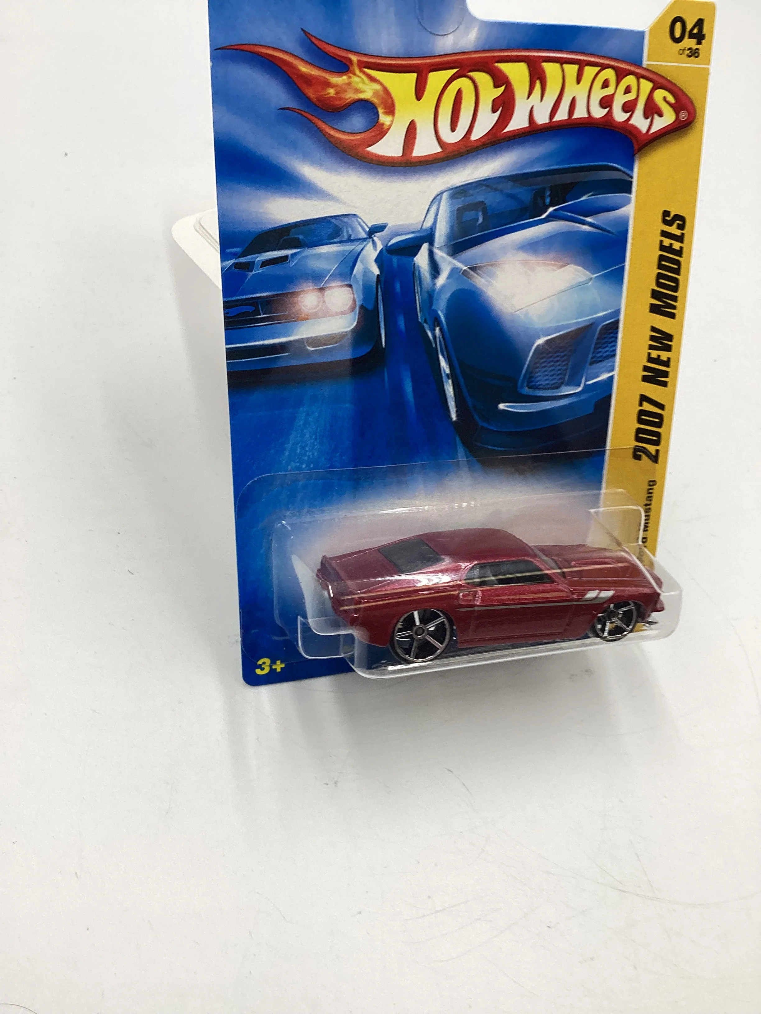 2007 Hot Wheels New Models #4 69 Ford Mustang Red 25H - Image 5