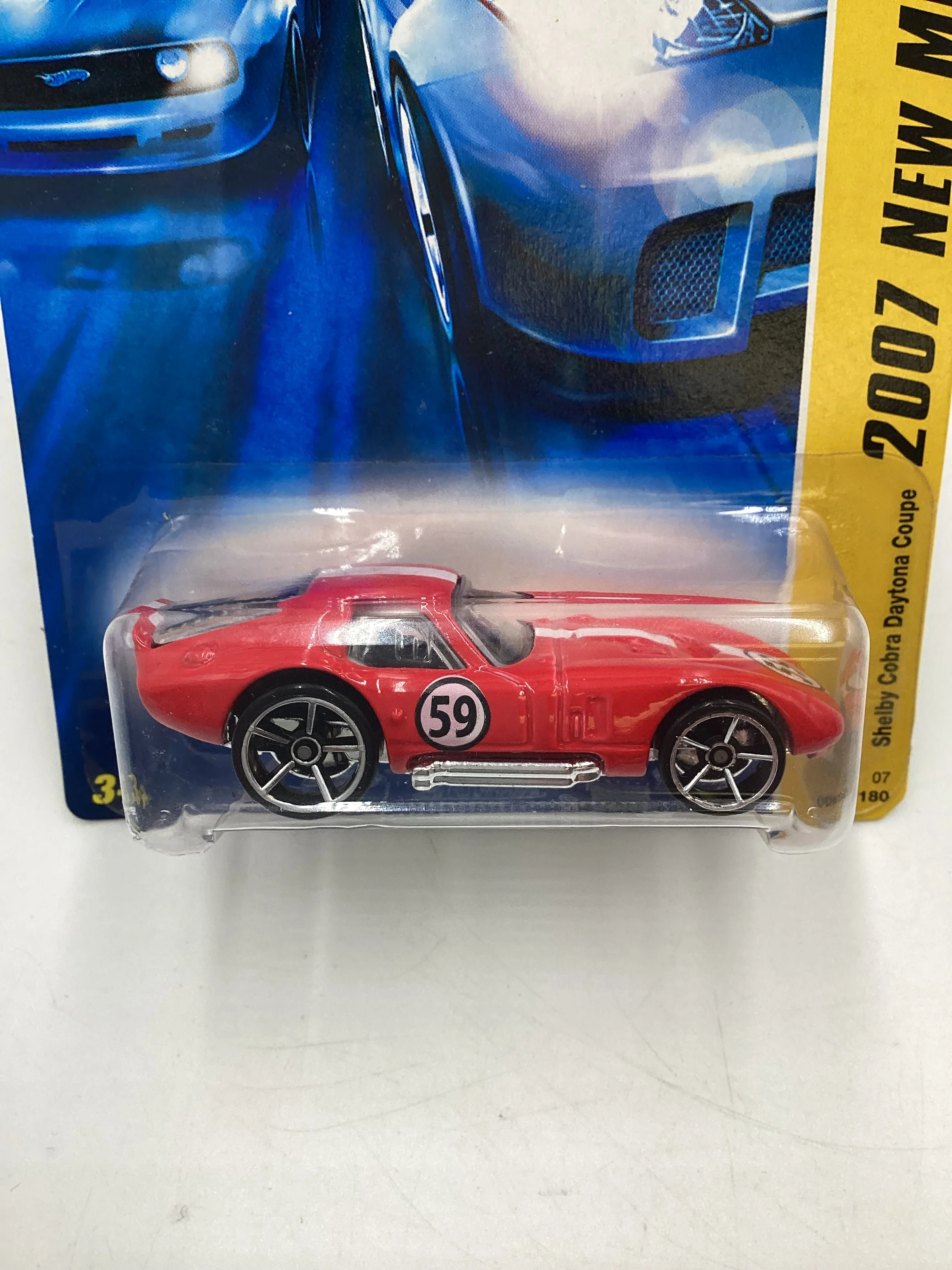 2007 Hot Wheels New Models #6 Shelby Cobra Daytona Coupe Red 21A - Image 3