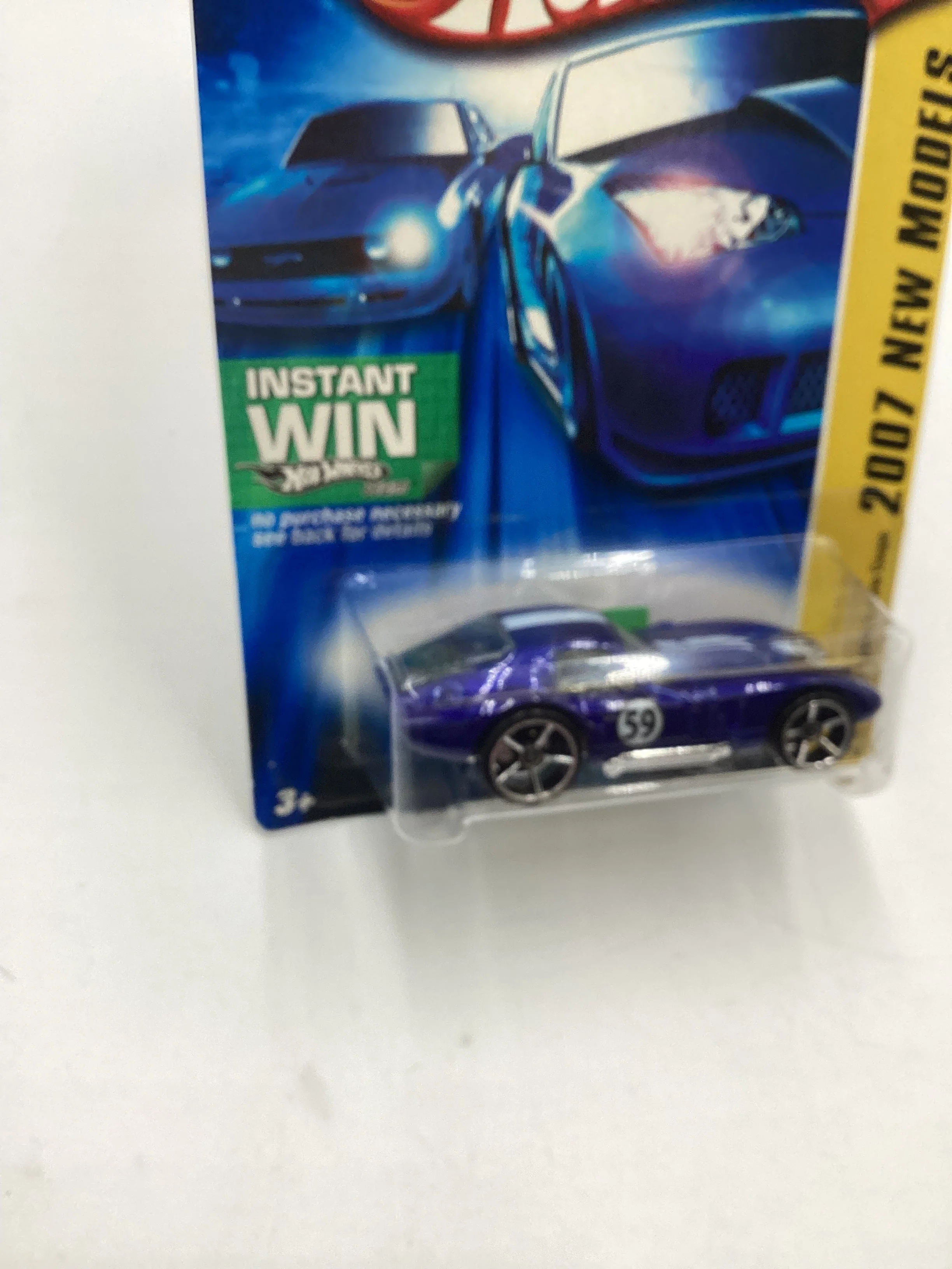 2007 Hot Wheels New Models #6 Shelby Cobra Daytona Coupe Blue 28C - Image 5