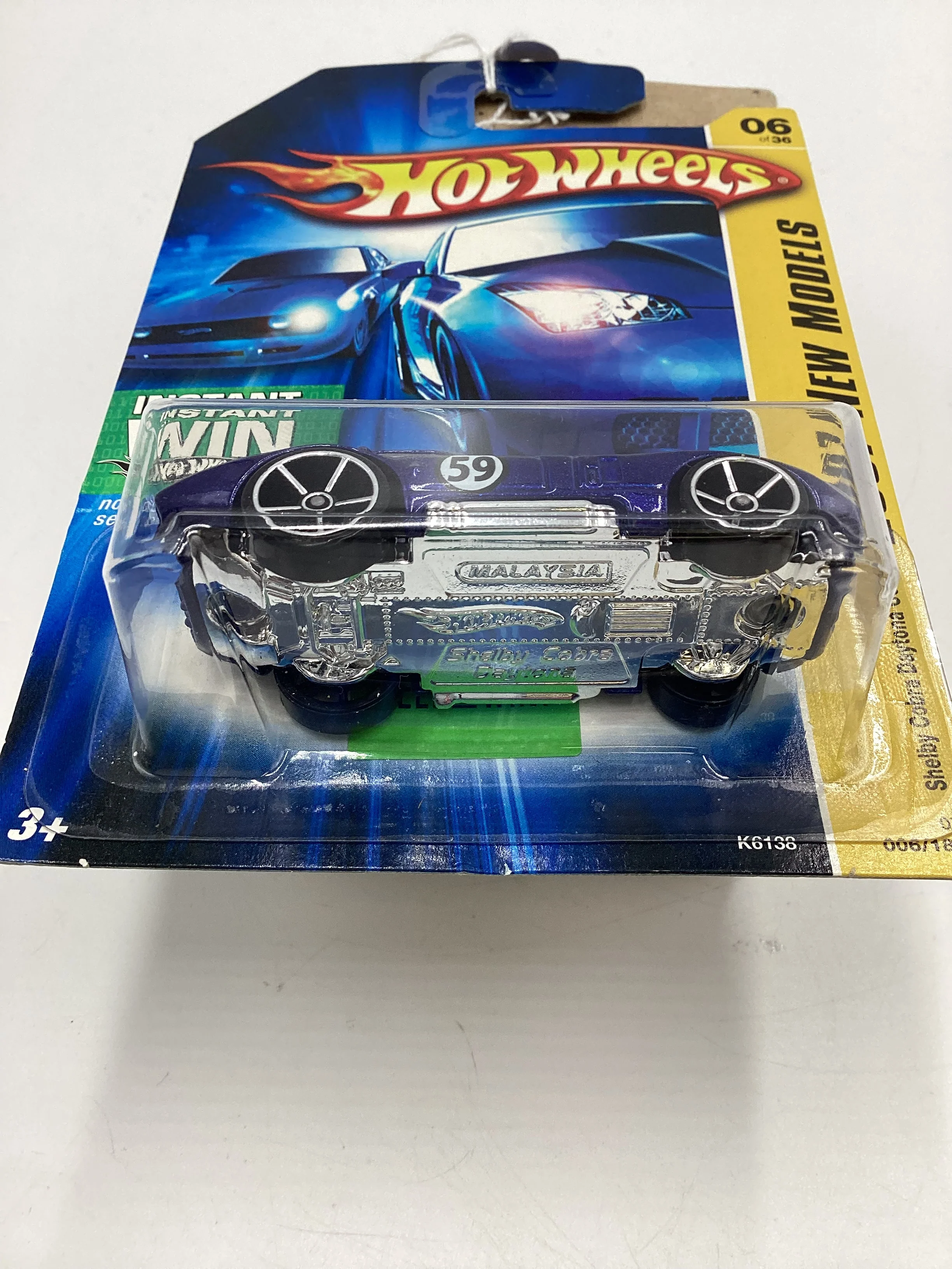 2007 Hot Wheels New Models #6 Shelby Cobra Daytona Coupe Blue 28C - Image 7