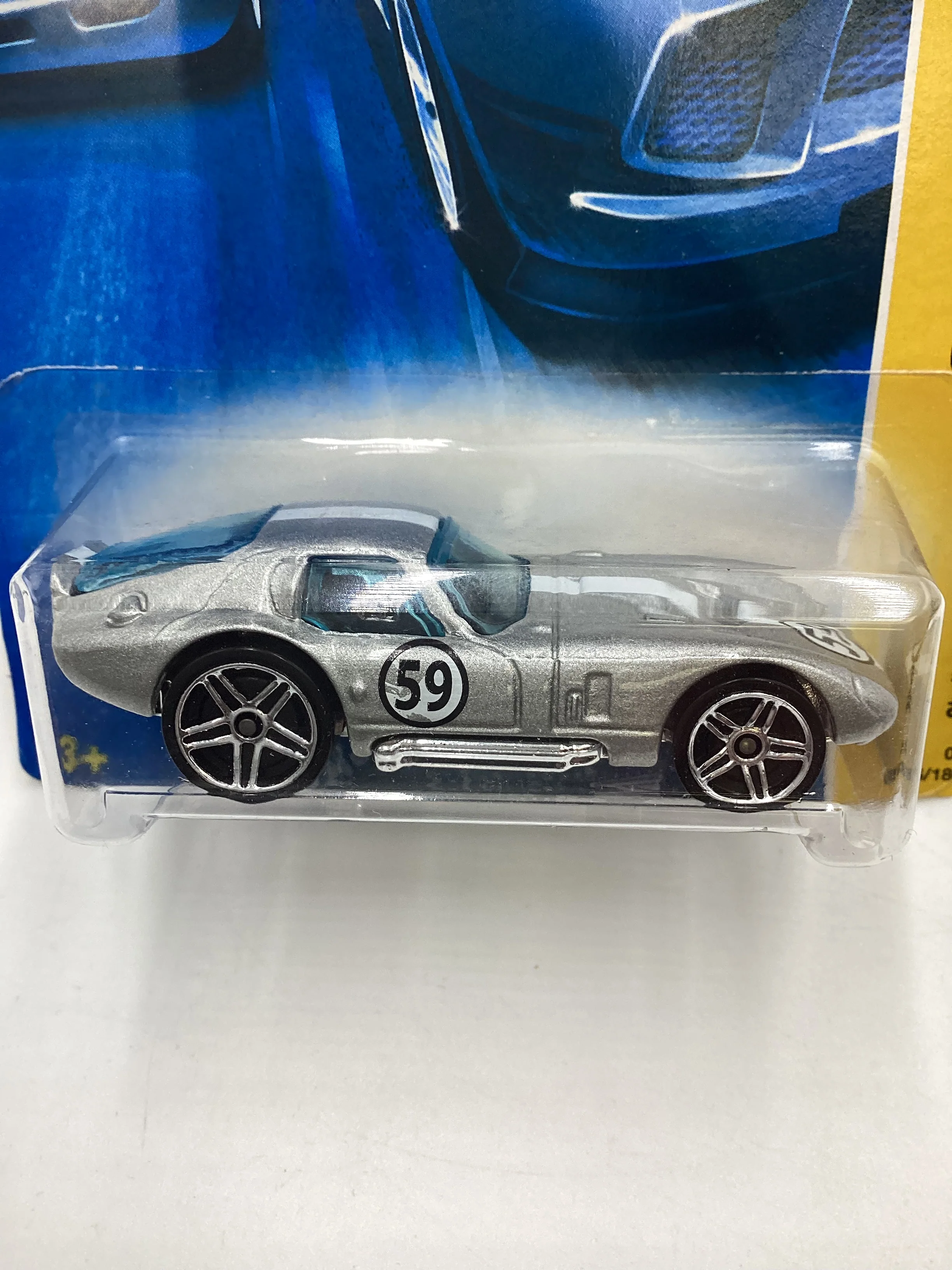 2007 Hot Wheels New Models #6 Shelby Cobra Daytona Coupe Silver 21A - Image 3