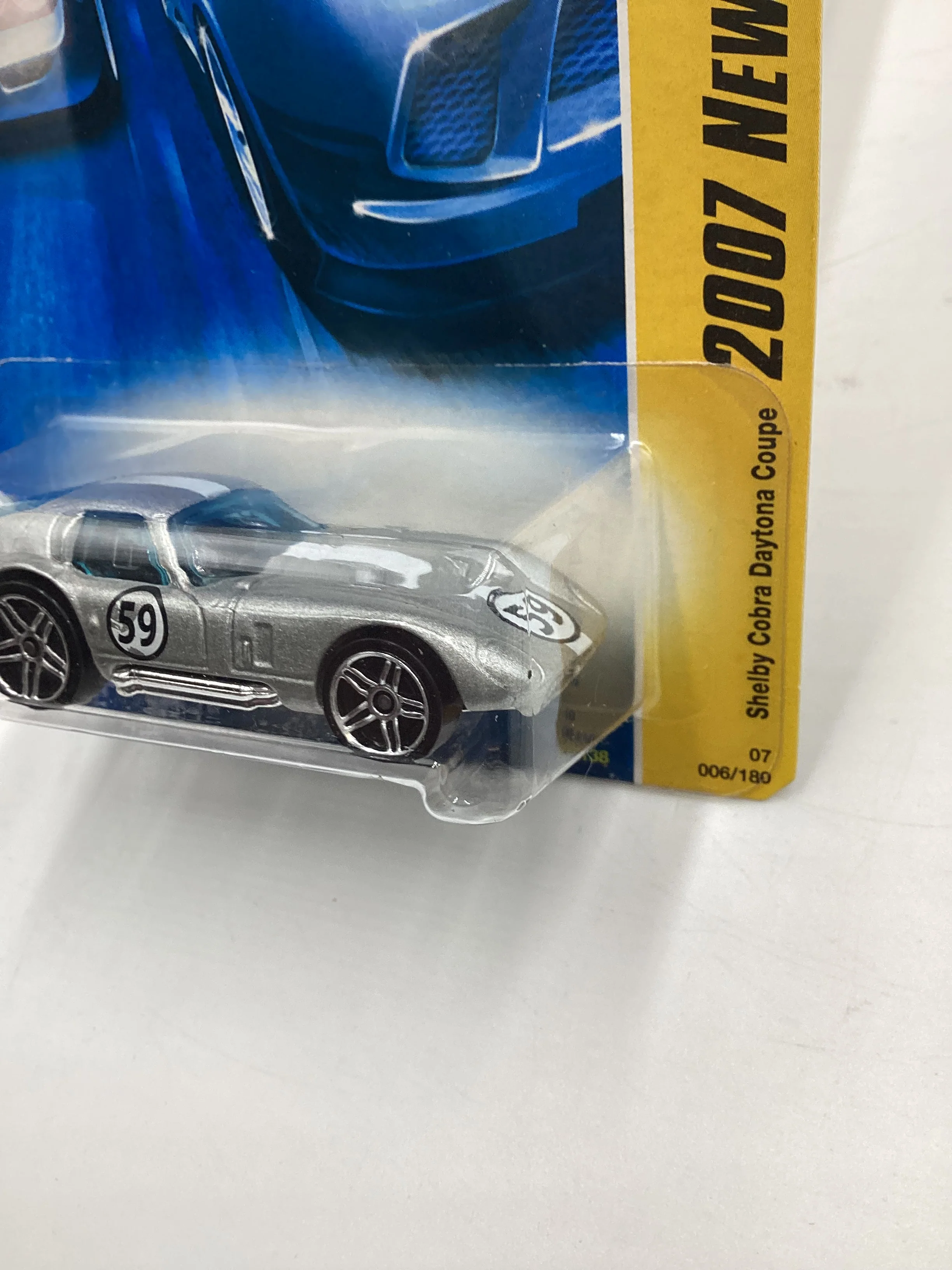 2007 Hot Wheels New Models #6 Shelby Cobra Daytona Coupe Silver 21A - Image 4
