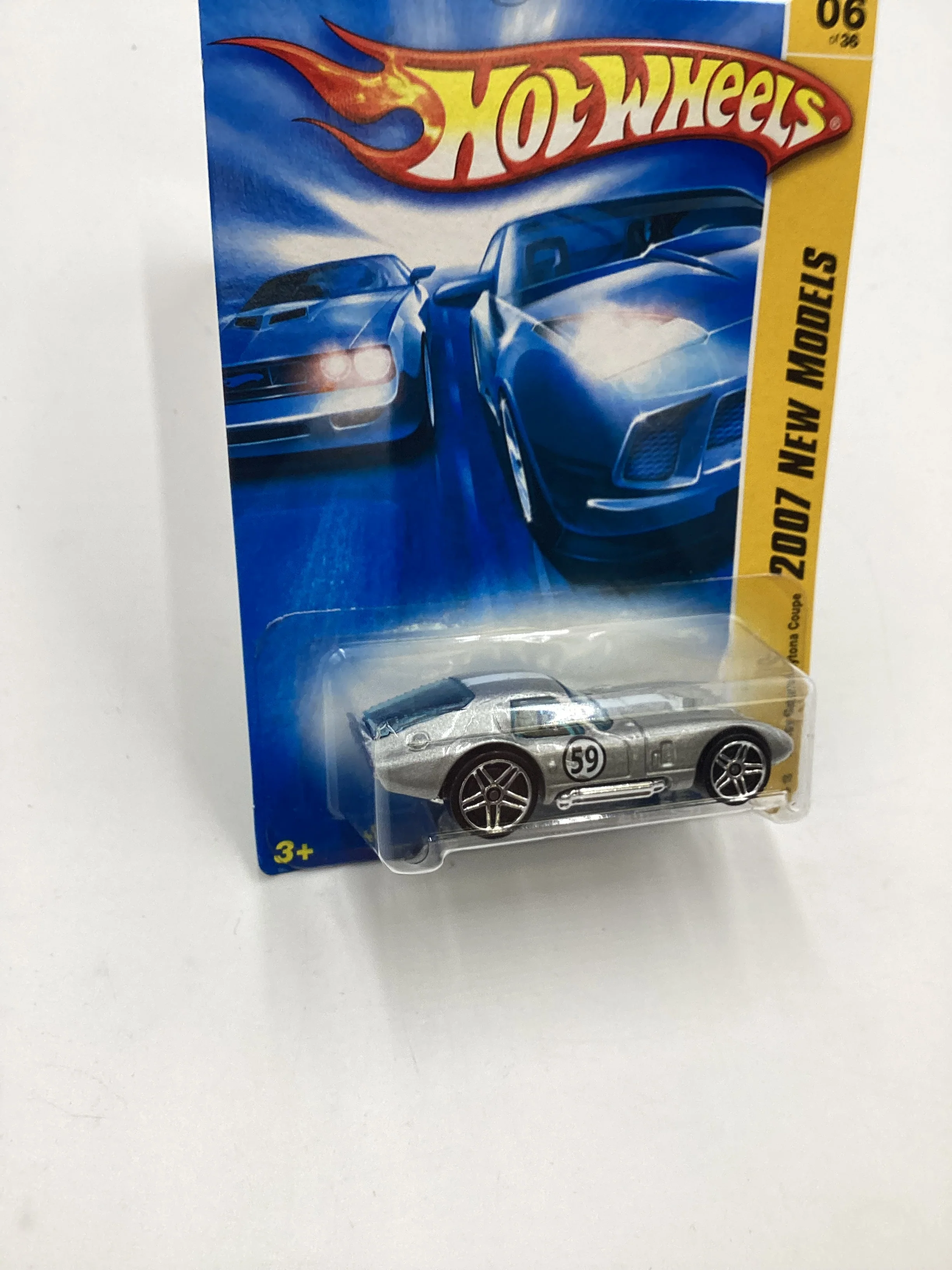 2007 Hot Wheels New Models #6 Shelby Cobra Daytona Coupe Silver 21A - Image 5