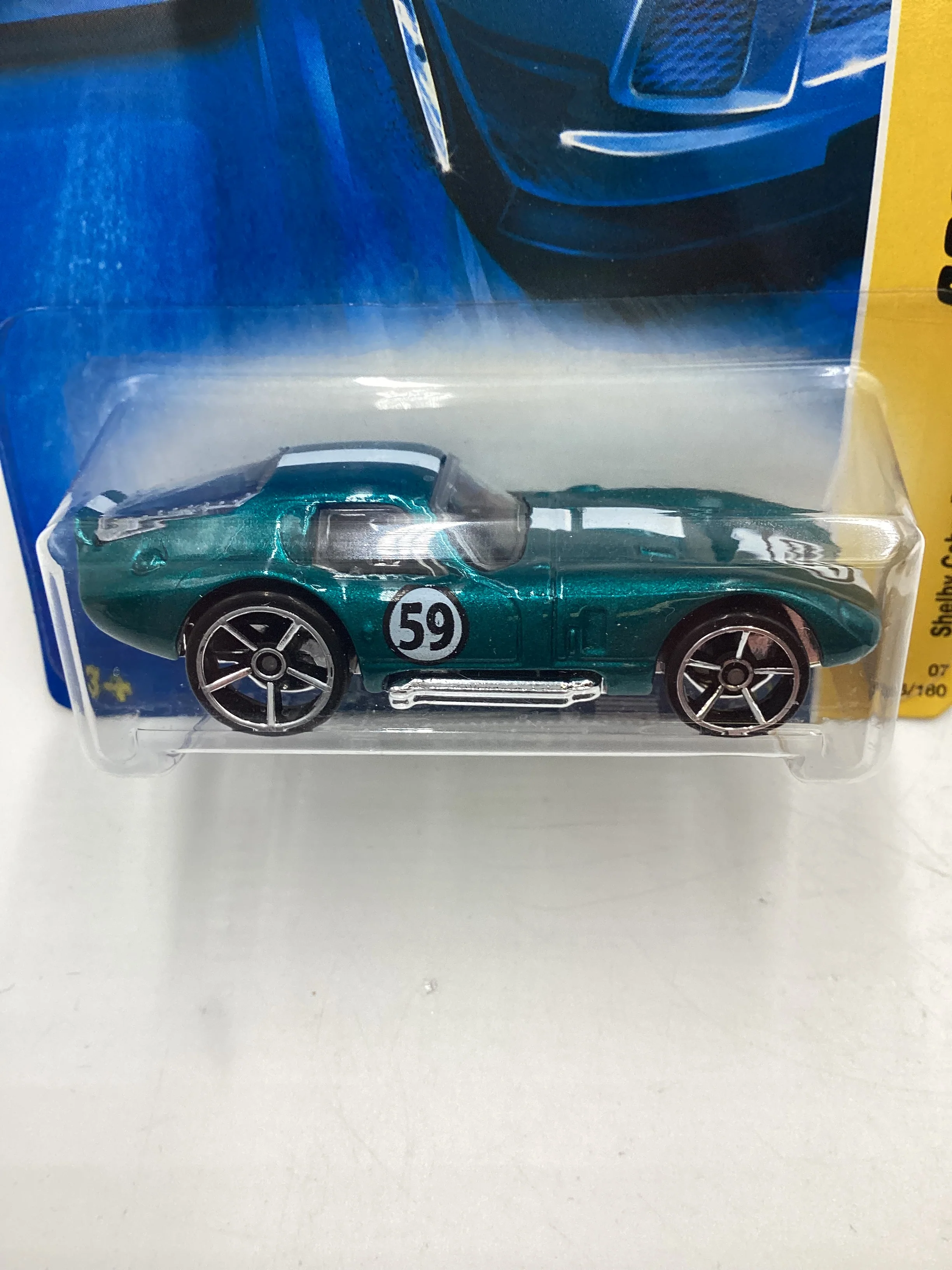 2007 Hot Wheels New Models #6 Shelby Cobra Daytona Coupe Teal 21A - Image 3
