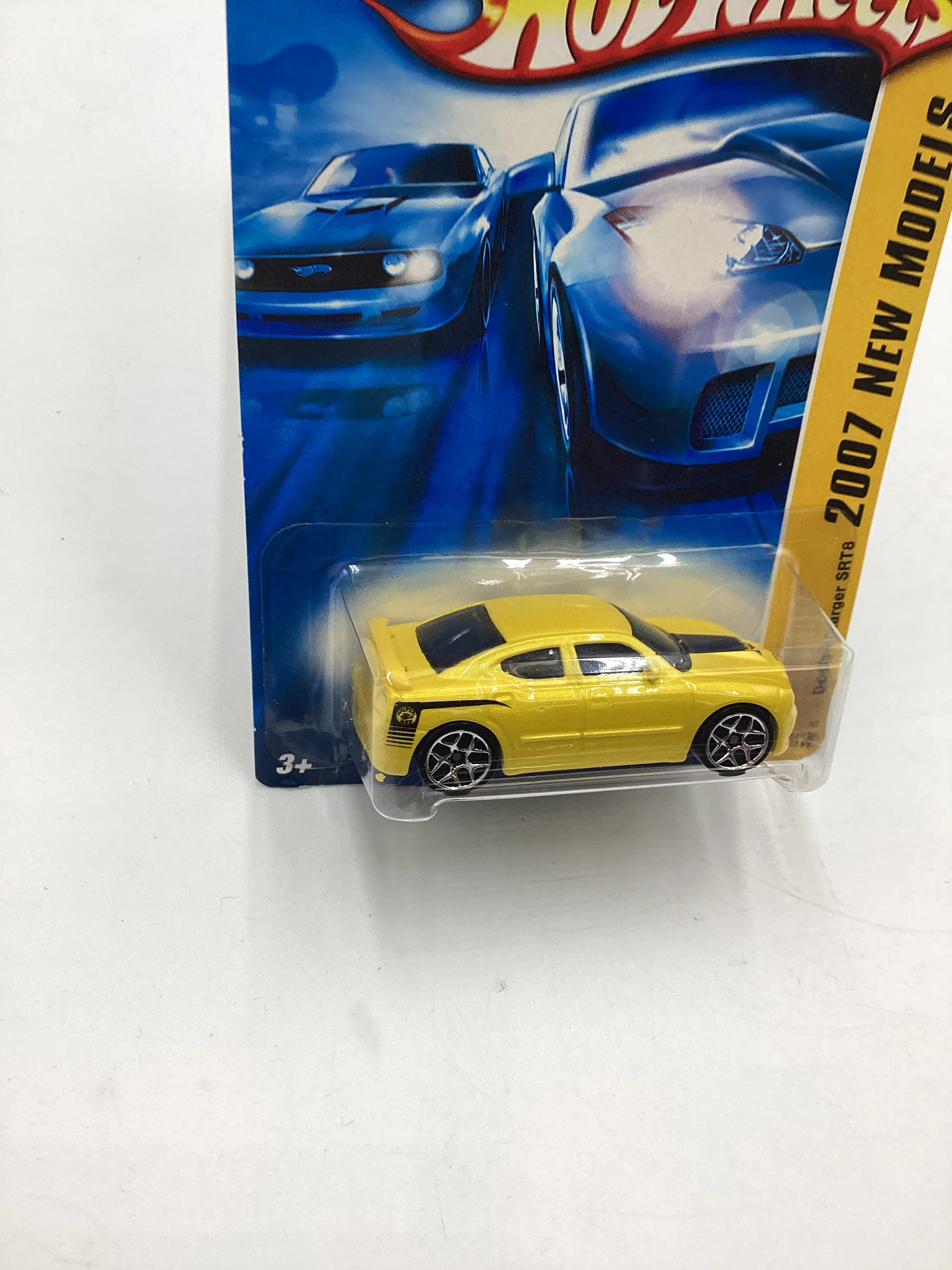 2007 Hot Wheels New Models #7 Dodge Charger SRT8 Yellow 50B - Image 5