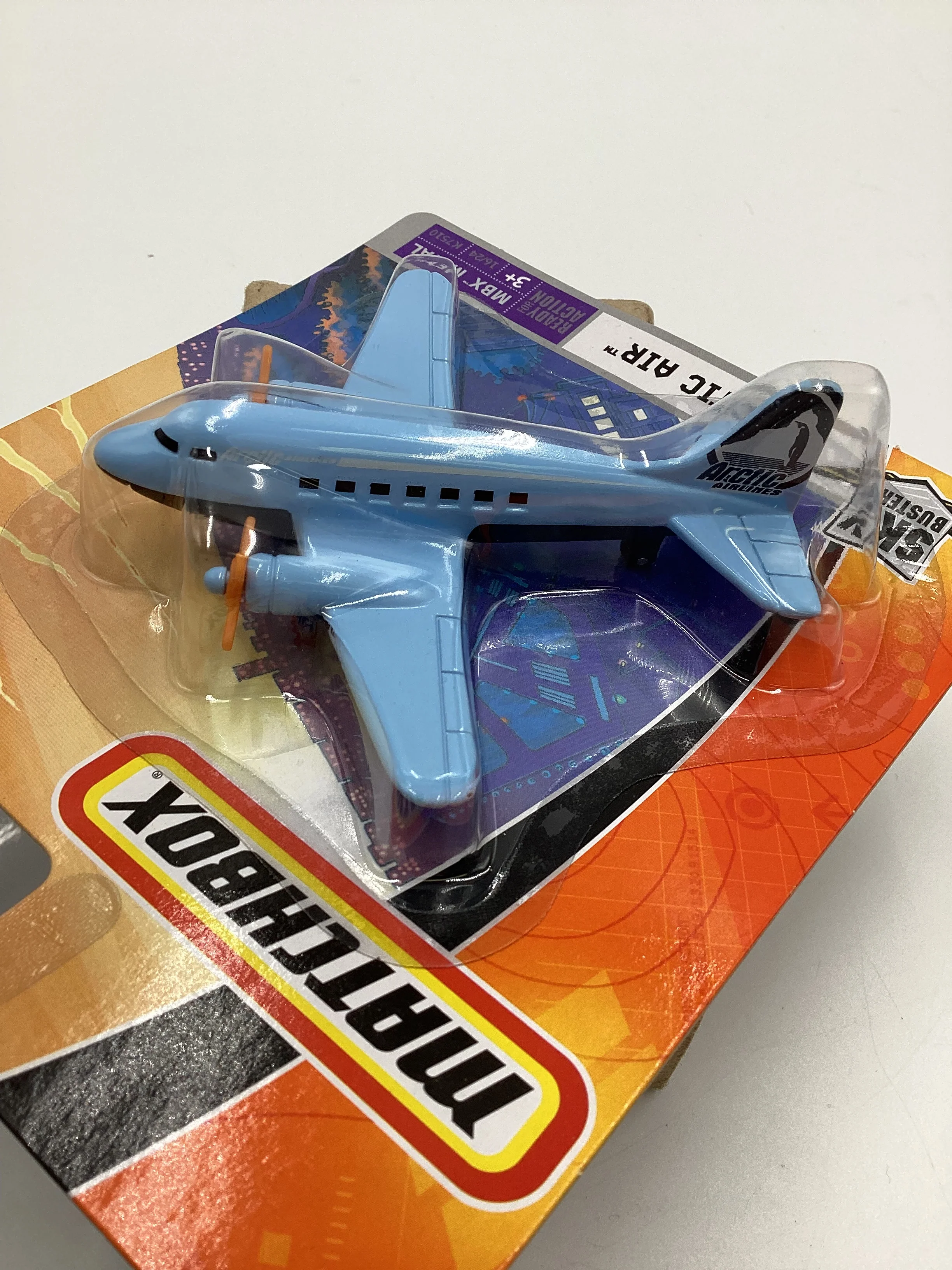 2007 Matchbox Skybusters K7510 Artic Air Light Blue 113D - Image 5