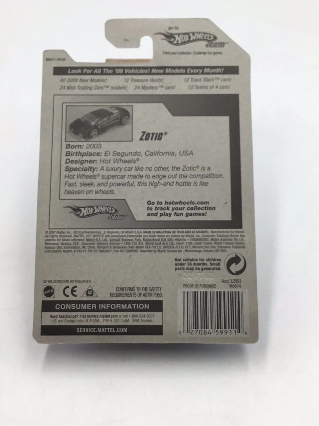 2008 Hot wheels #116 Zotic RR9 - Image 6