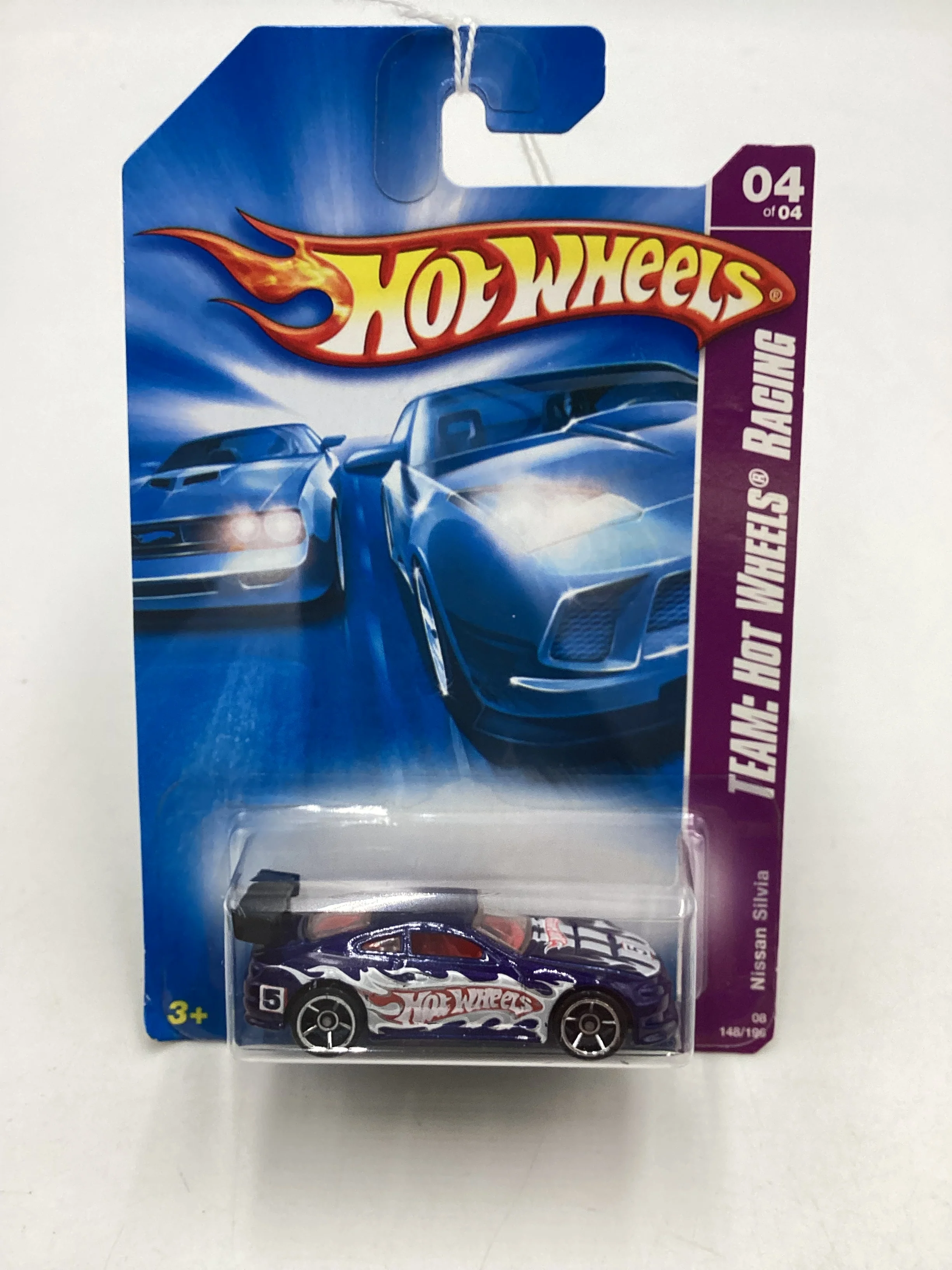 2008 Hot Wheels #148 Blue Nissan Silvia 83i - Image 2