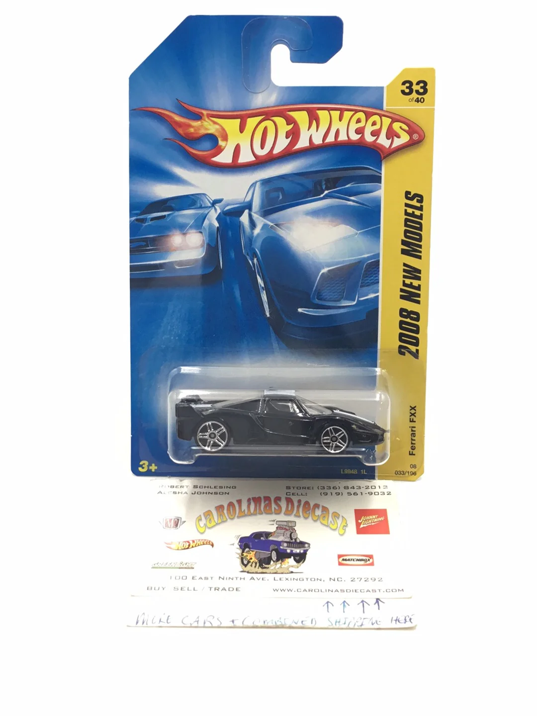 2008 Hot wheels #33 Ferrari FXX with protector