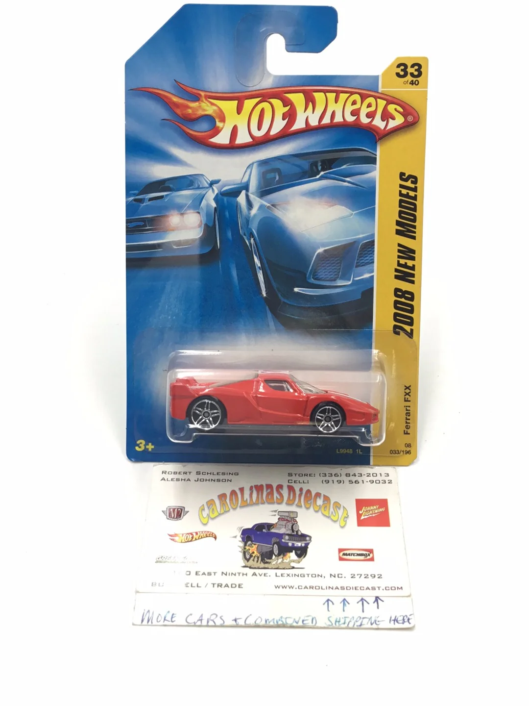 2008 Hot wheels #33 Ferrari FXX red with protector