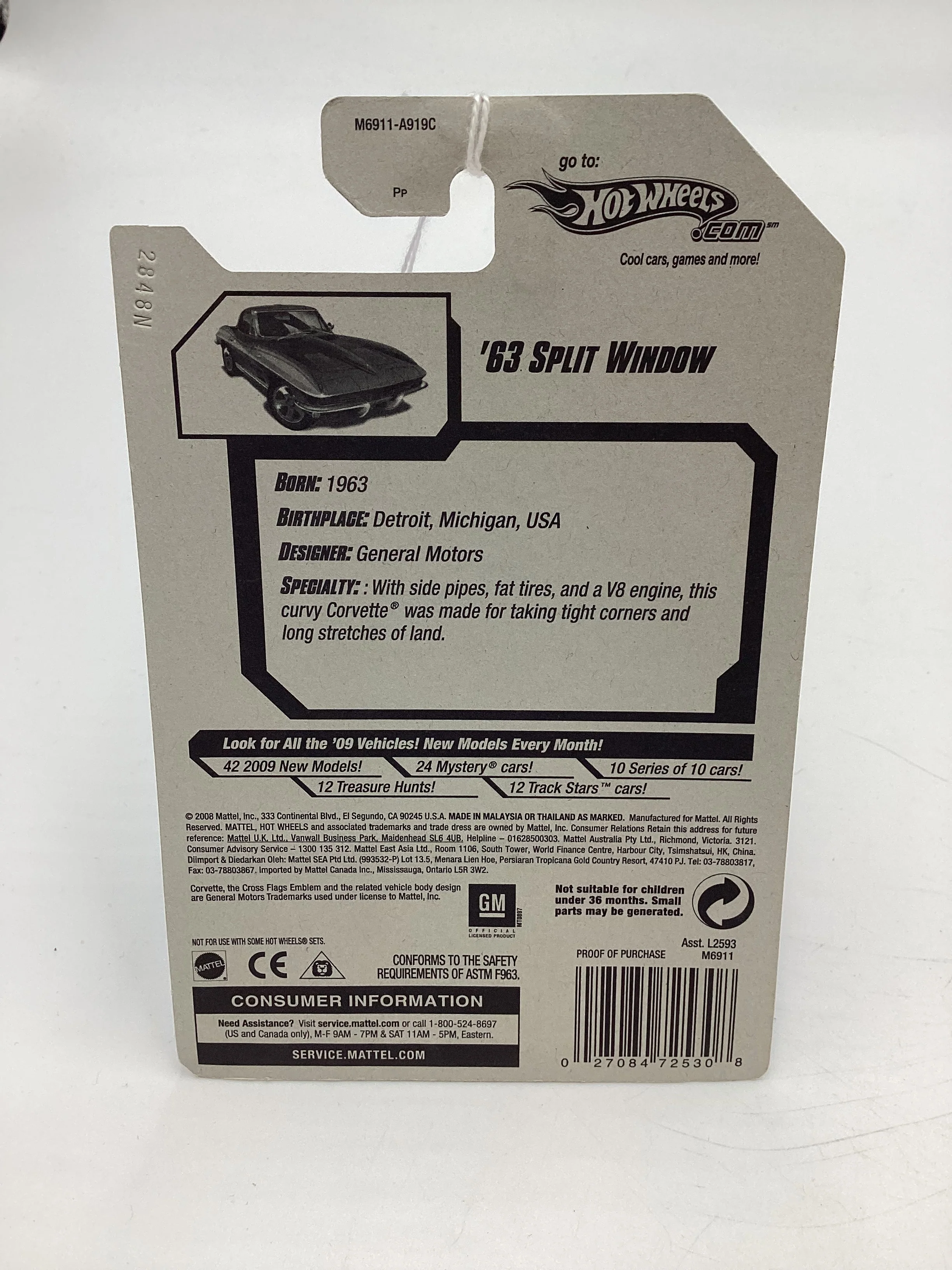 2008 Hot Wheels All Stars #45 63 Split Window Purple 16B - Image 8