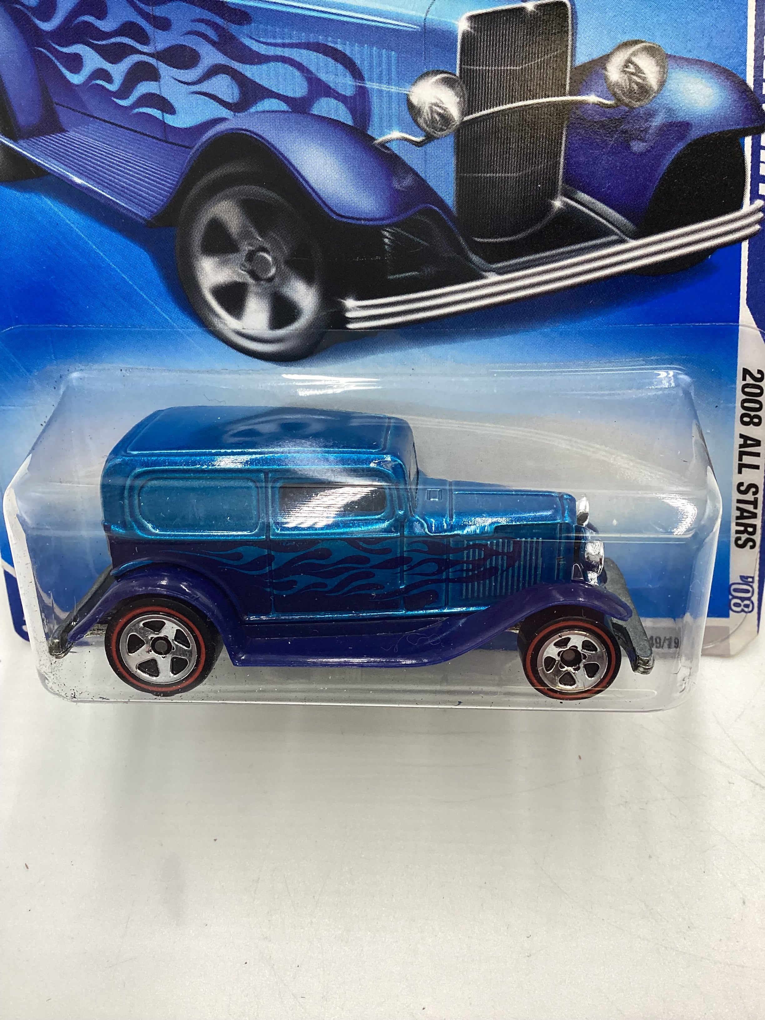2008 Hot Wheels All Stars #49 32 Ford Delivery Blue 31D - Image 3